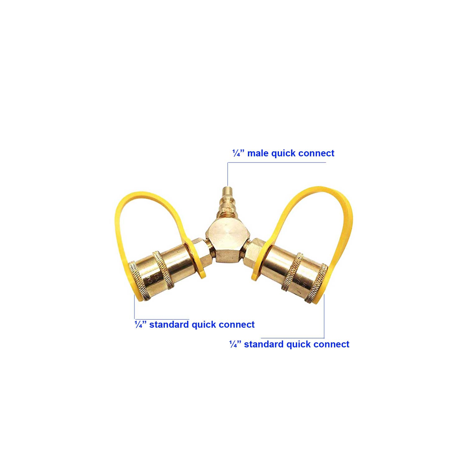 Grill Parts Zone Y Splitter 1/4" Quick Connect for RV Camping Propane Hose