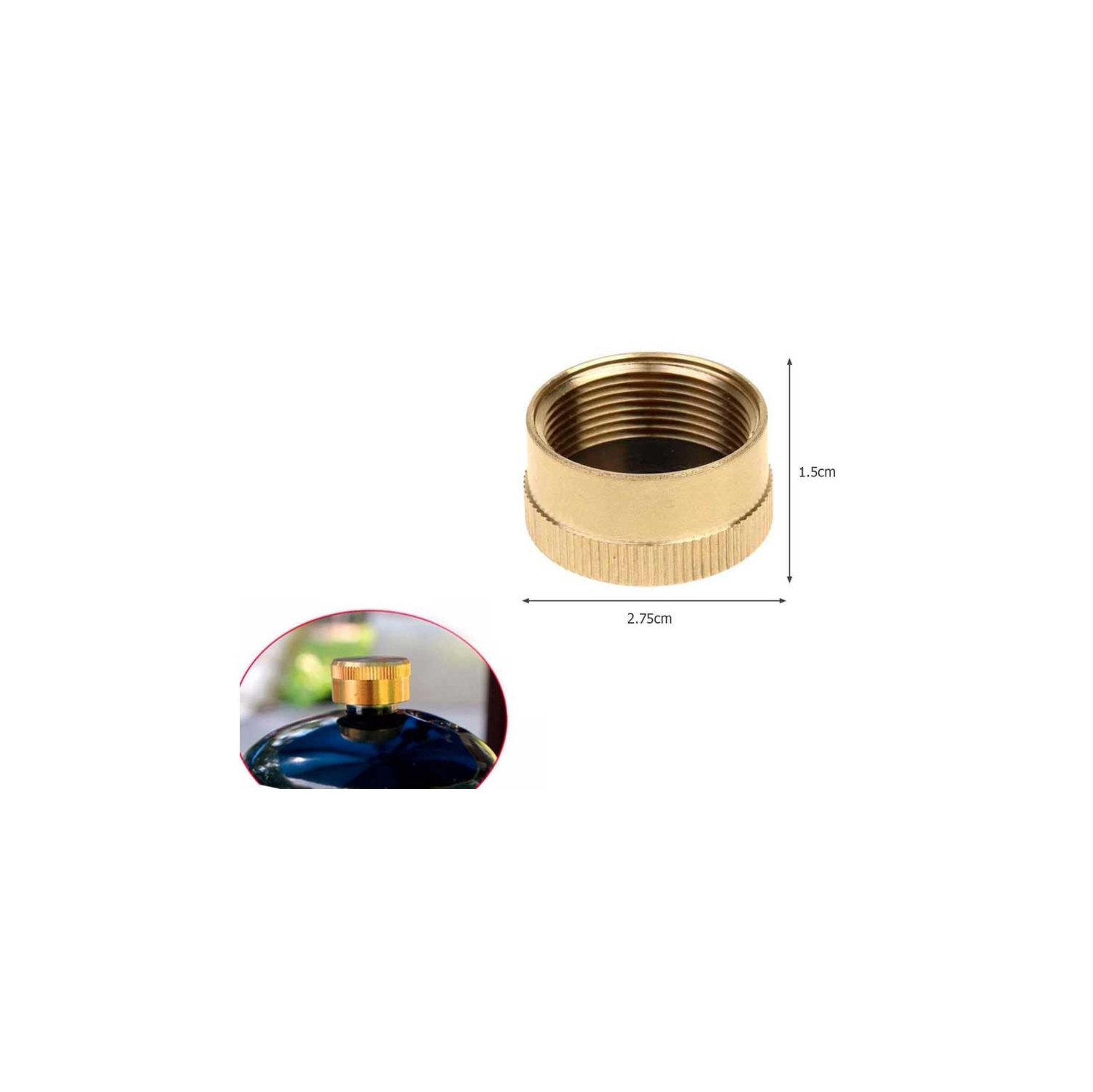 Couvercle de sécurité en laiton pour bouteilles de propane Coleman de 1 LB Zone des pièces pour le camping et l’extérieur - 6 pièces