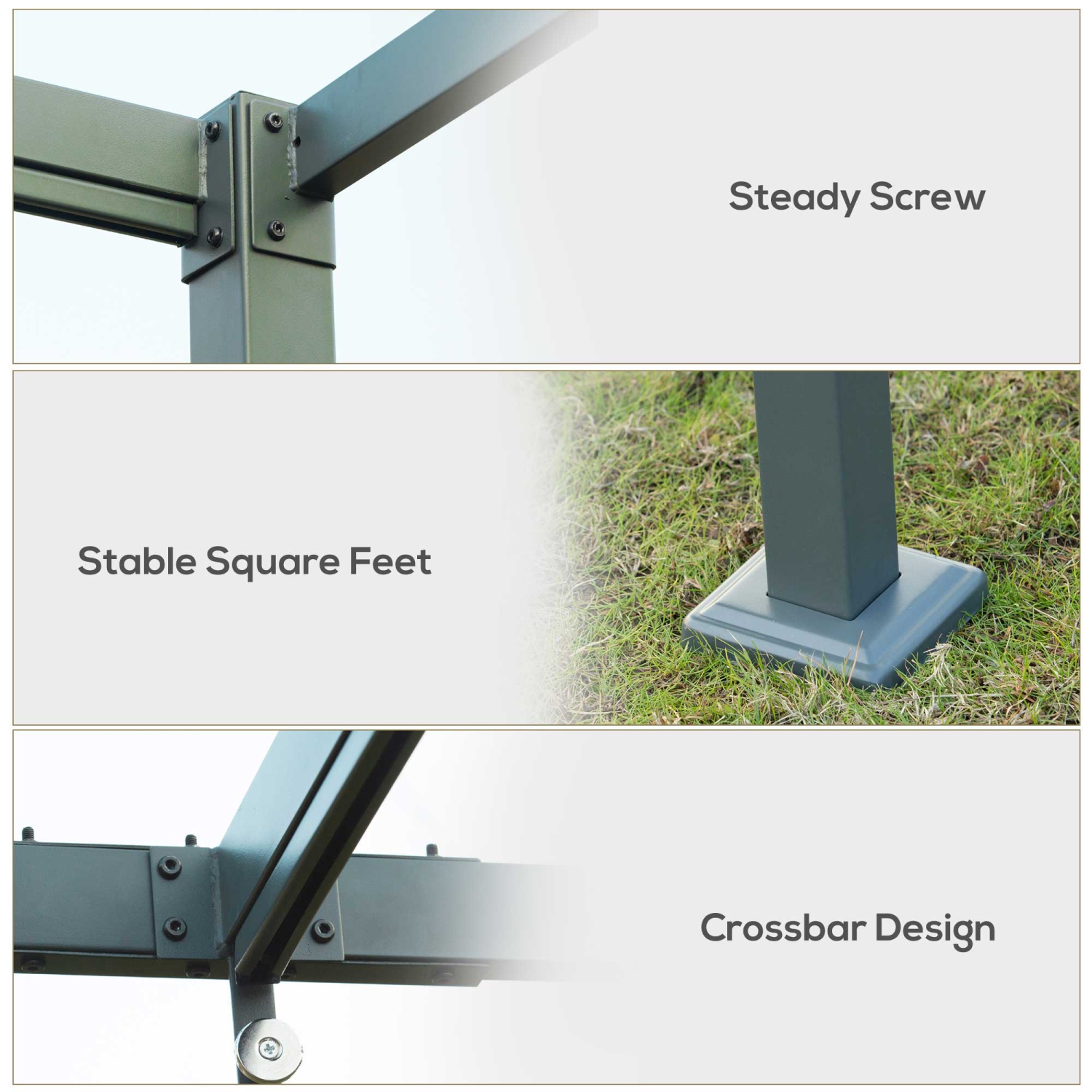 Outsunny 10' x 7' Patio Pergola with Retractable Canopy, Outdoor Sun Shelter, Yard Shade, Grey