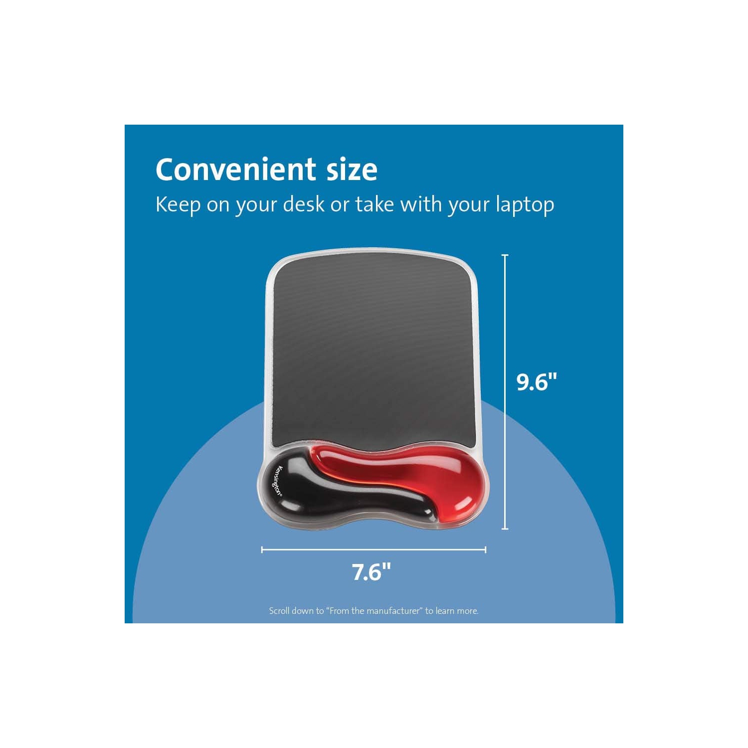 Kensington Duo Gel Mouse Pad Wrist Rest