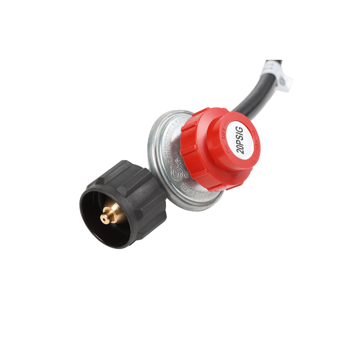 5FT 20PSI Propane Regulator Hose for Fire Pit, Turkey Fryer, Gas Cooker, Burner, Regulator Hose Kit for Type1 Propane Tank