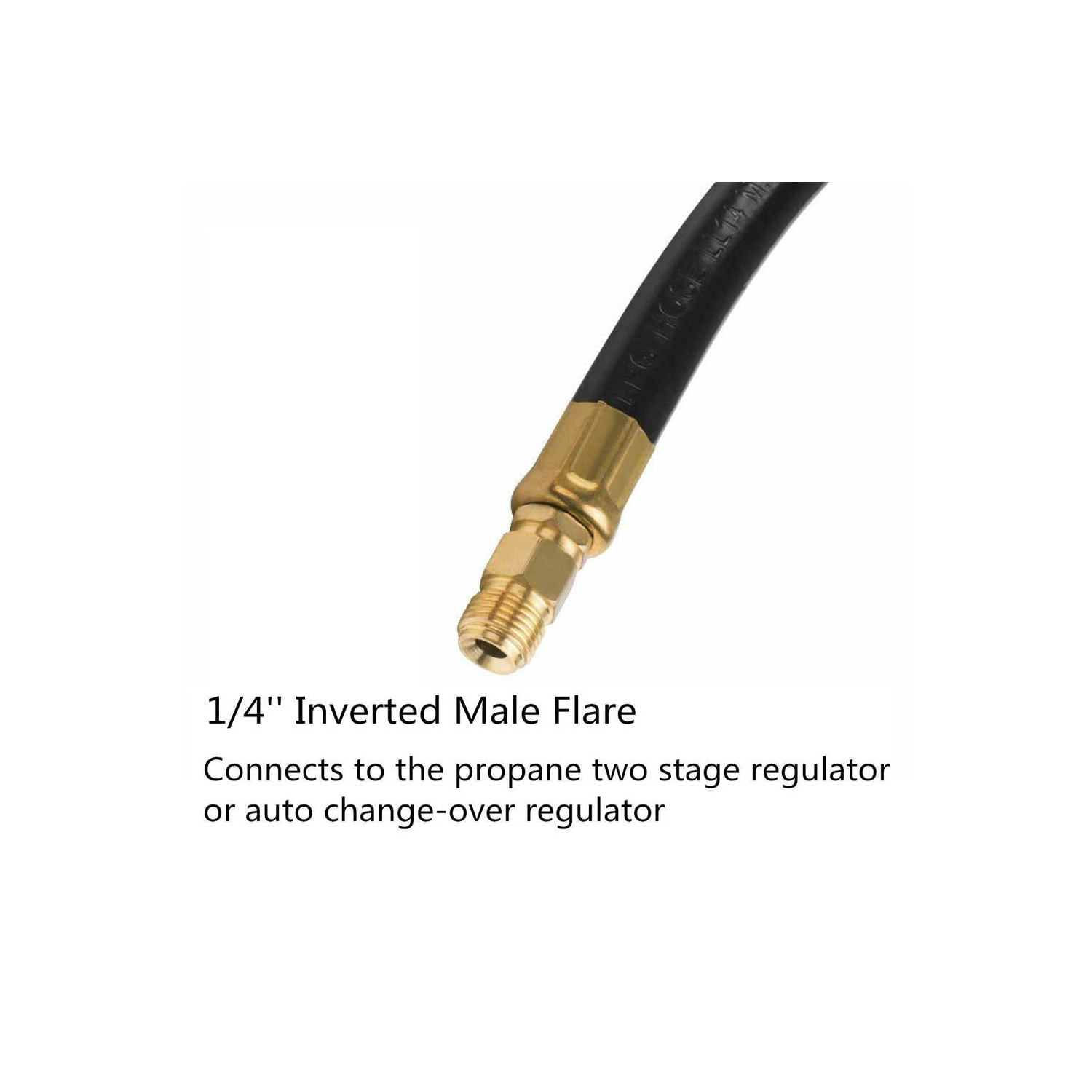 Remorque de RV Pigtail RV de 48 pouces, connecteur de tuyau de propane de campeur