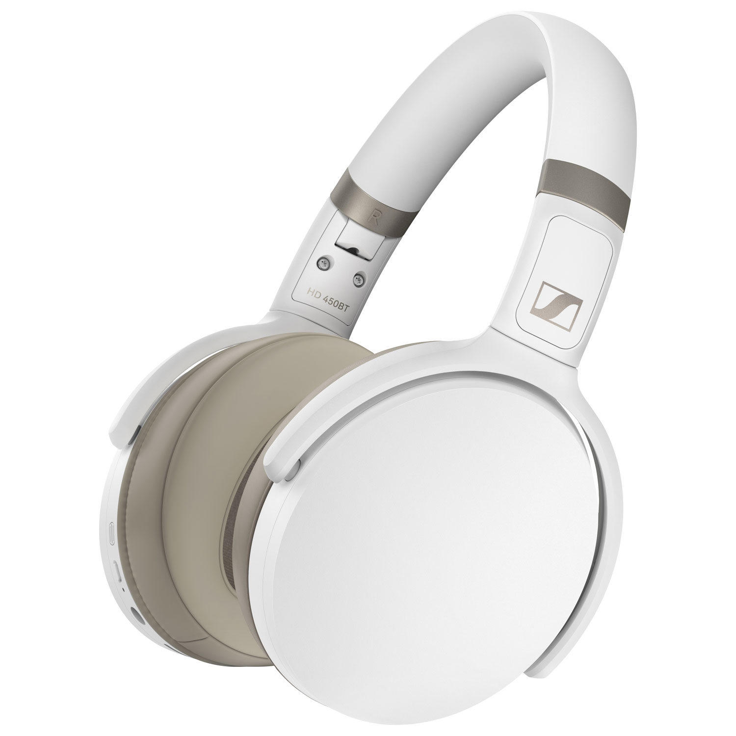 Sennheiser HD 450BT Over-Ear Noise Cancelling Wireless Headphones - White