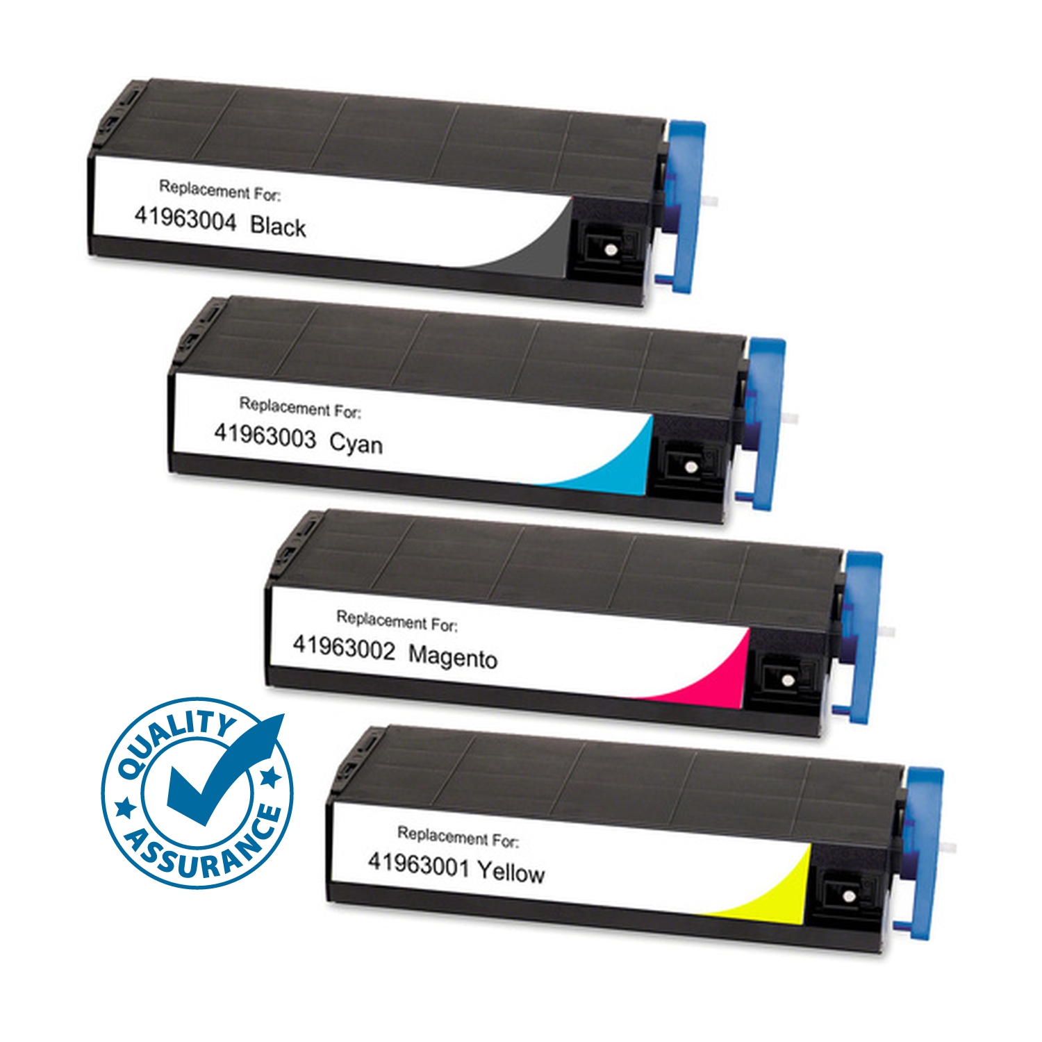 Printer Pro ™ 4 COLORS PACK - Okidata C7300 BK/C/M/Y Toner Cartridge - OKI Printer C7300/C7350/C7500