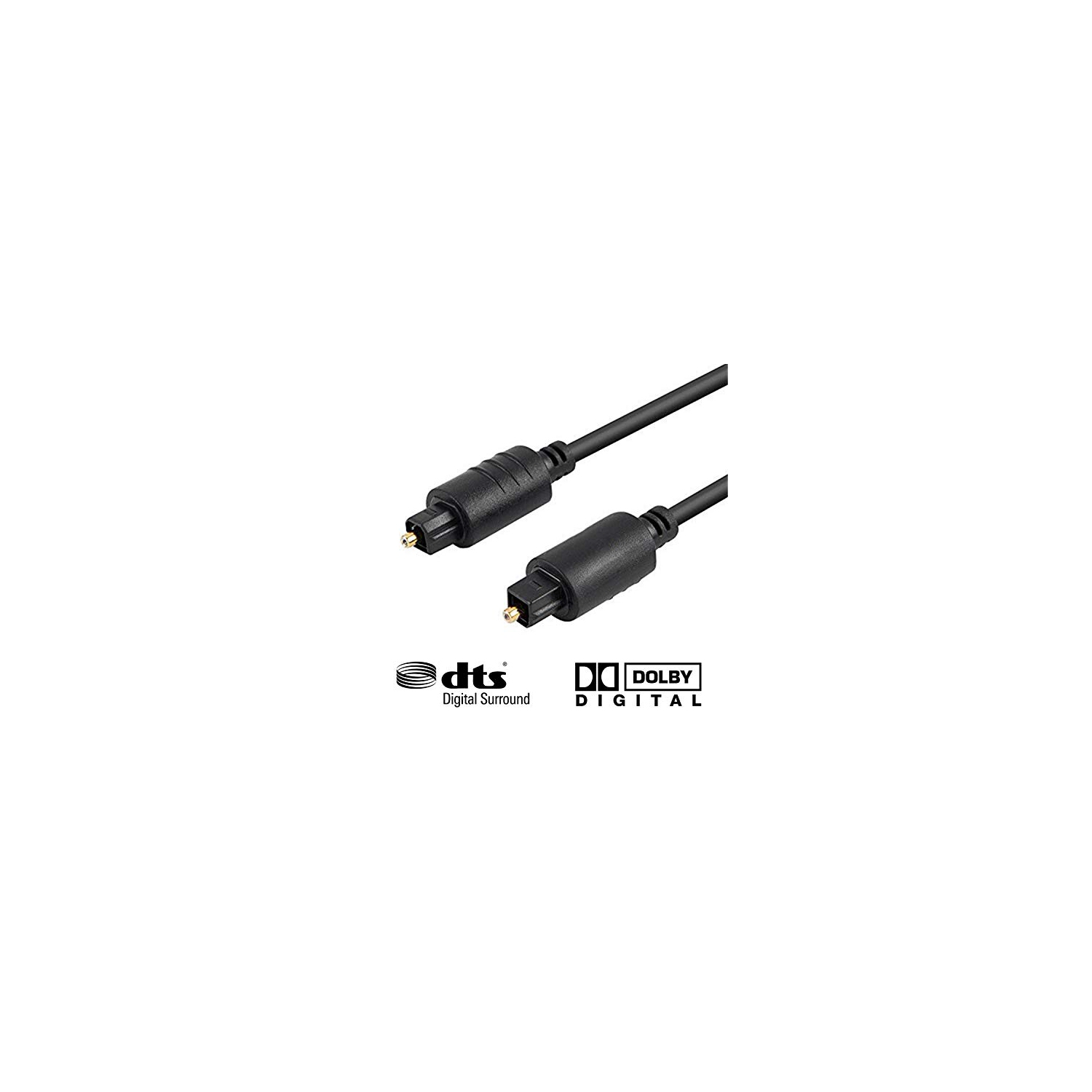 SatellsiteSale – Câble de fibre optique numérique Toslink [plaqué or 24 ct | gaine en PVC] – zéro interférence RFI et EMI – S/PDIF