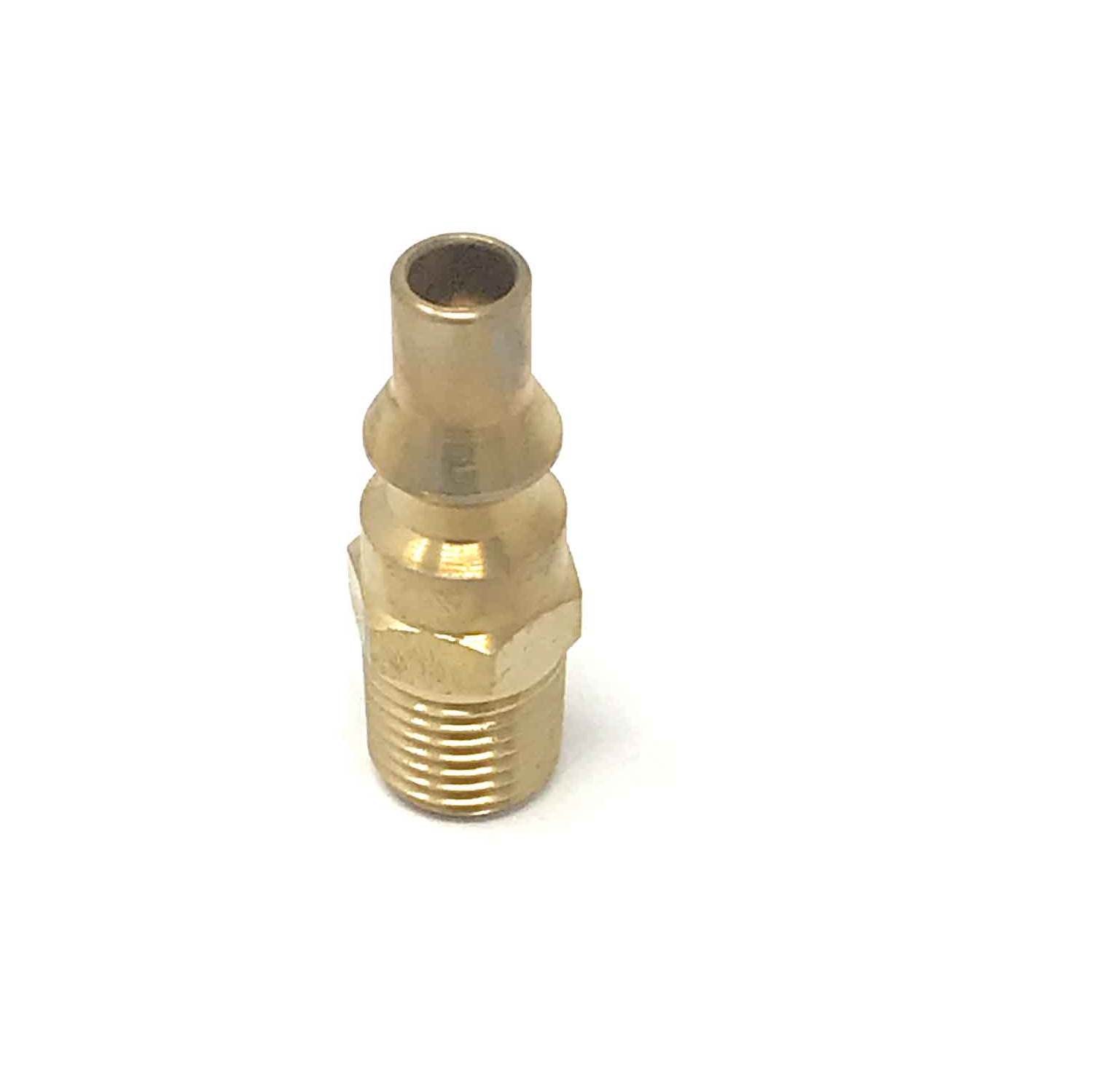 Grill Parts Zone Propane Brass Quick Connect Fitting Adapter- Full Flow Male Plug x 1/4" Male NPT for RV Portable BBQ