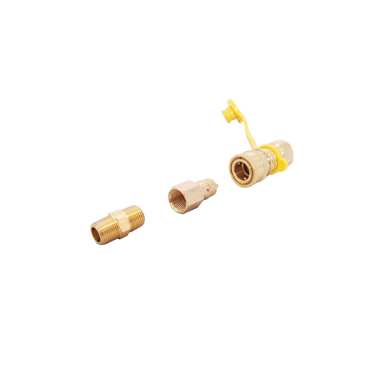 Kit de connexion rapide au gaz naturel 3/8 "filetage mâle x 3/8" filetage femelle, bras solides