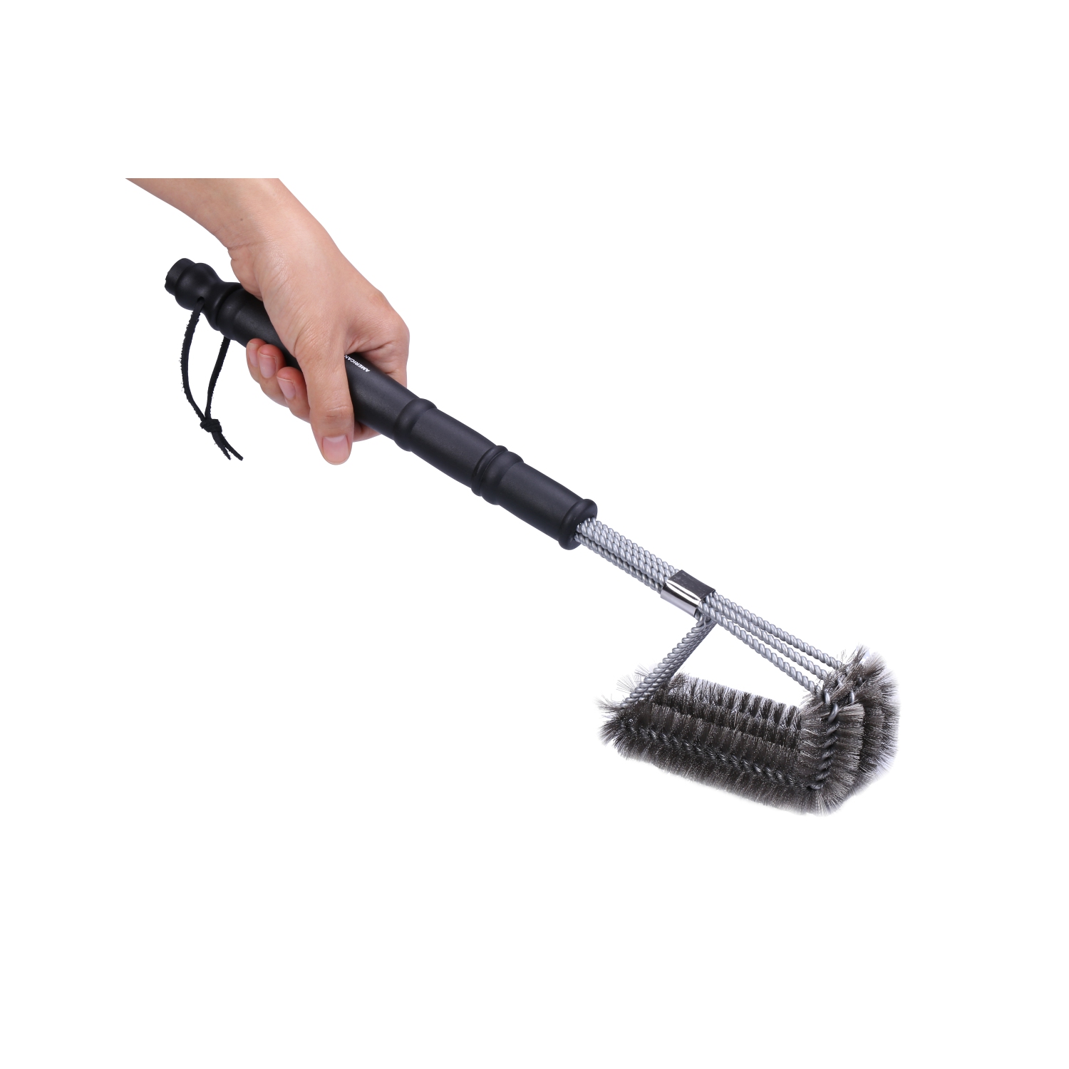 3 in 1 Metal Clip Steel Brush - Heavy Duty Barbecue Cleaner Tools, Perfect for Weber Charcoal, Charbroil, Gas, Electric