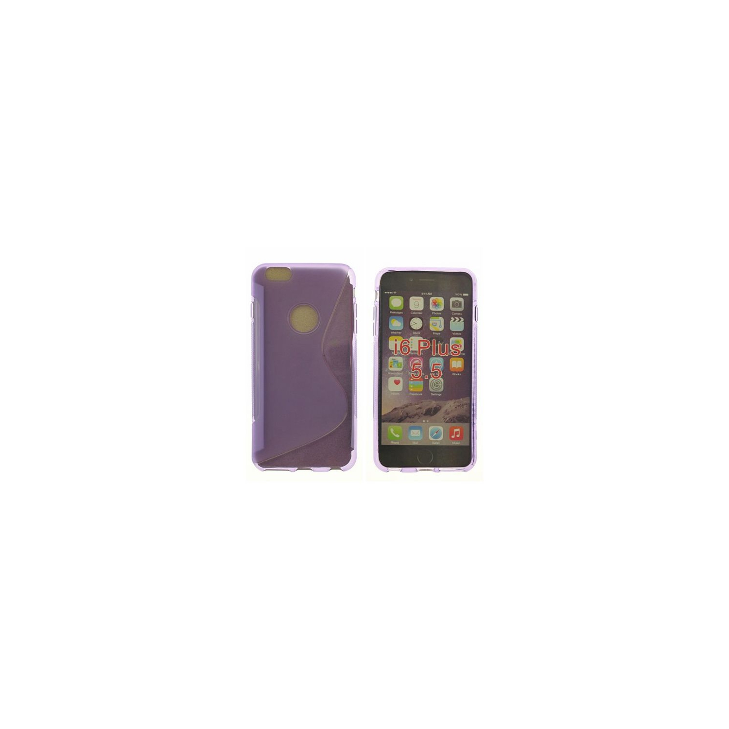 Iphone 6 Plus, Iphone 6s Plus S Line Design Soft Case, Purple