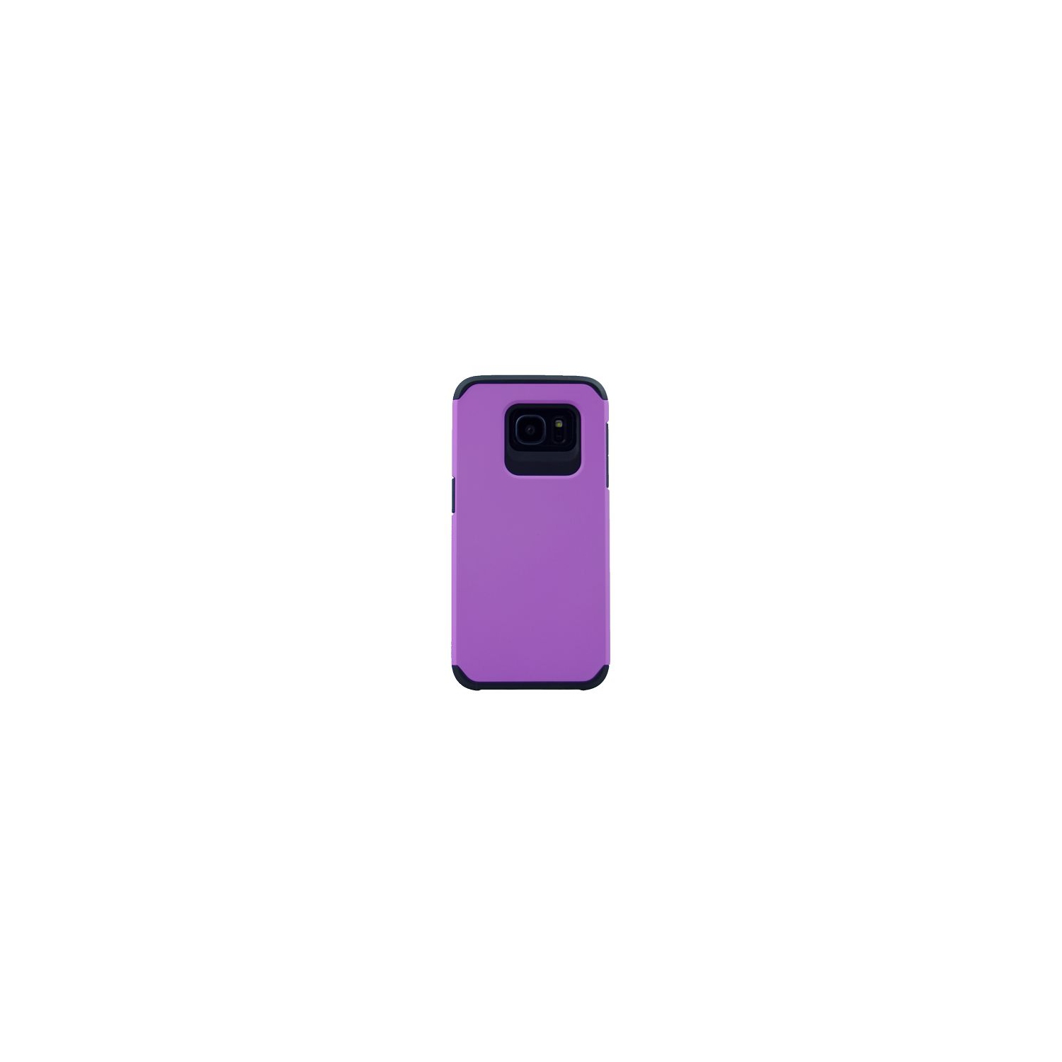 Samsung S7 Edge mat double couche, étui d'armure robuste, violet