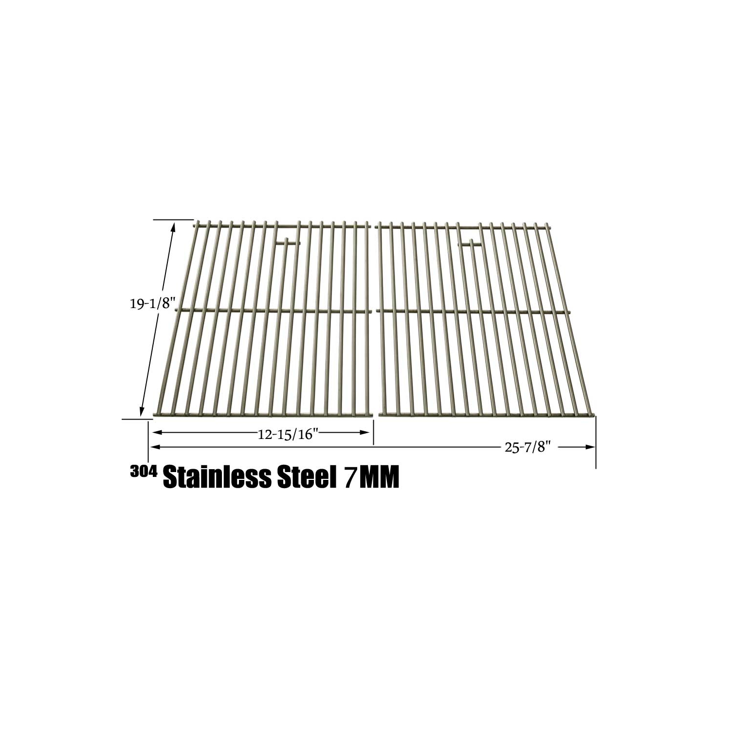 87528 Replacement Stainless Steel Cooking Grates For 83741701, 83750101, 83751001, 83751301 Models, Set of 2