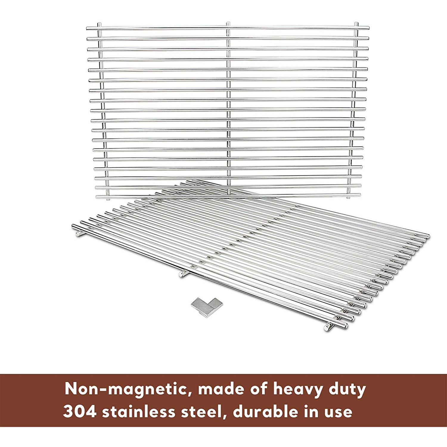 87528 Replacement Stainless Steel Cooking Grates For 83741701, 83750101, 83751001, 83751301 Models, Set of 2