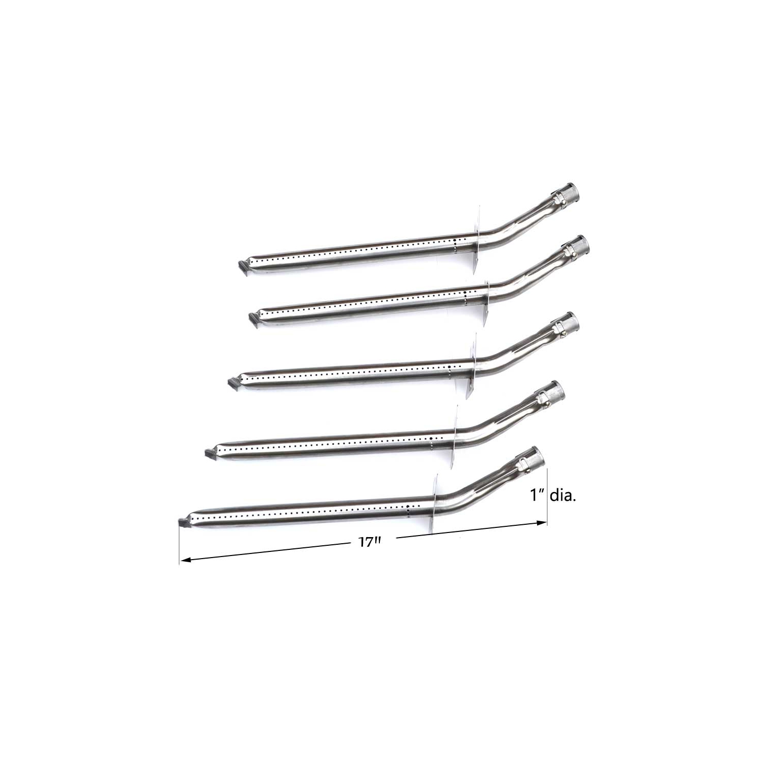 Grill Parts Zone Grill Burner for Vermont Castings and Jenn Air JA480, JA580 Gas Barbecue Grills, 17 inch, 5-Pack