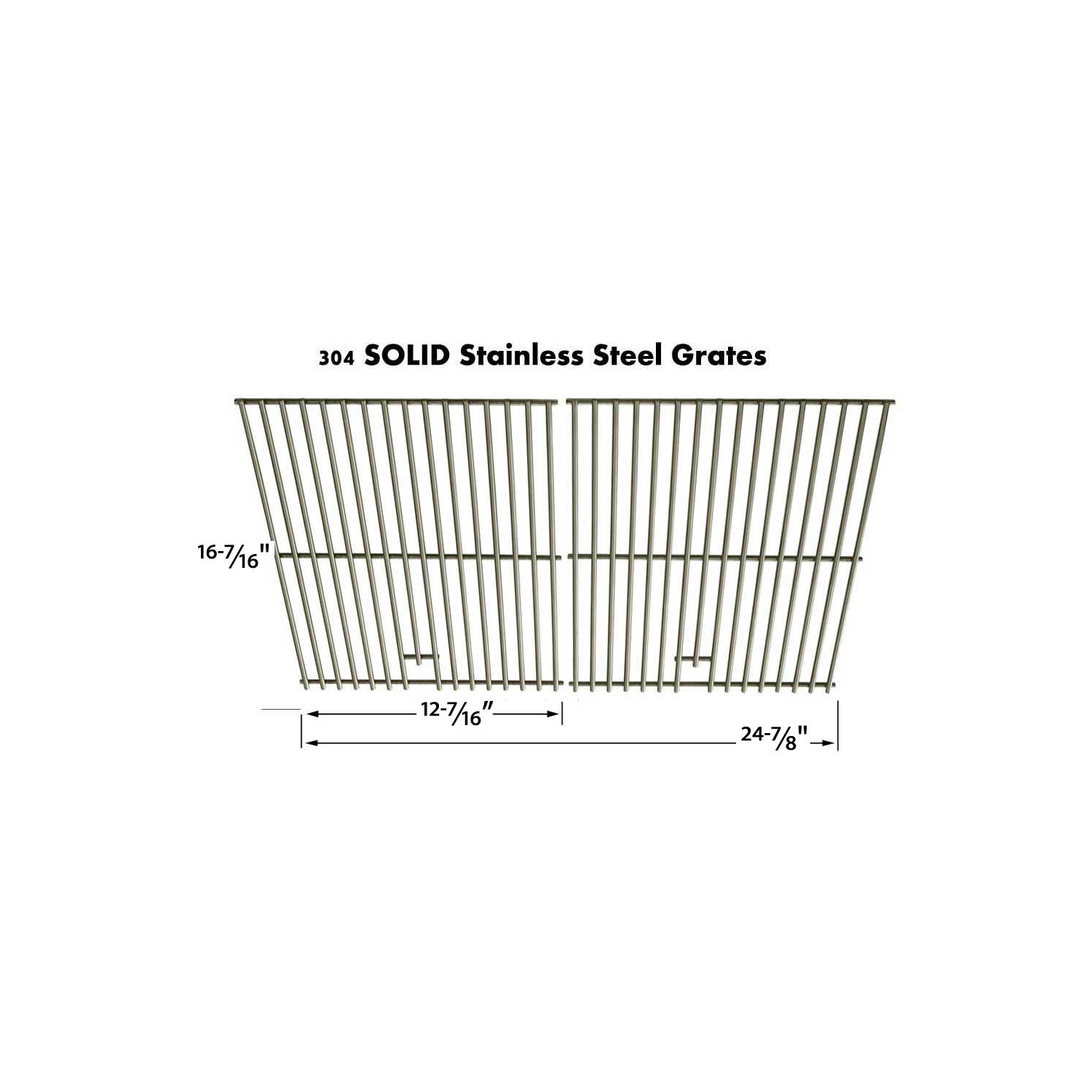 Replacement Cooking Grid For Centro 85-1095-6, 85-1198-2, 85-1198-2, 85-1210-2, G40204, G40205,G40304, Models, Set of 2