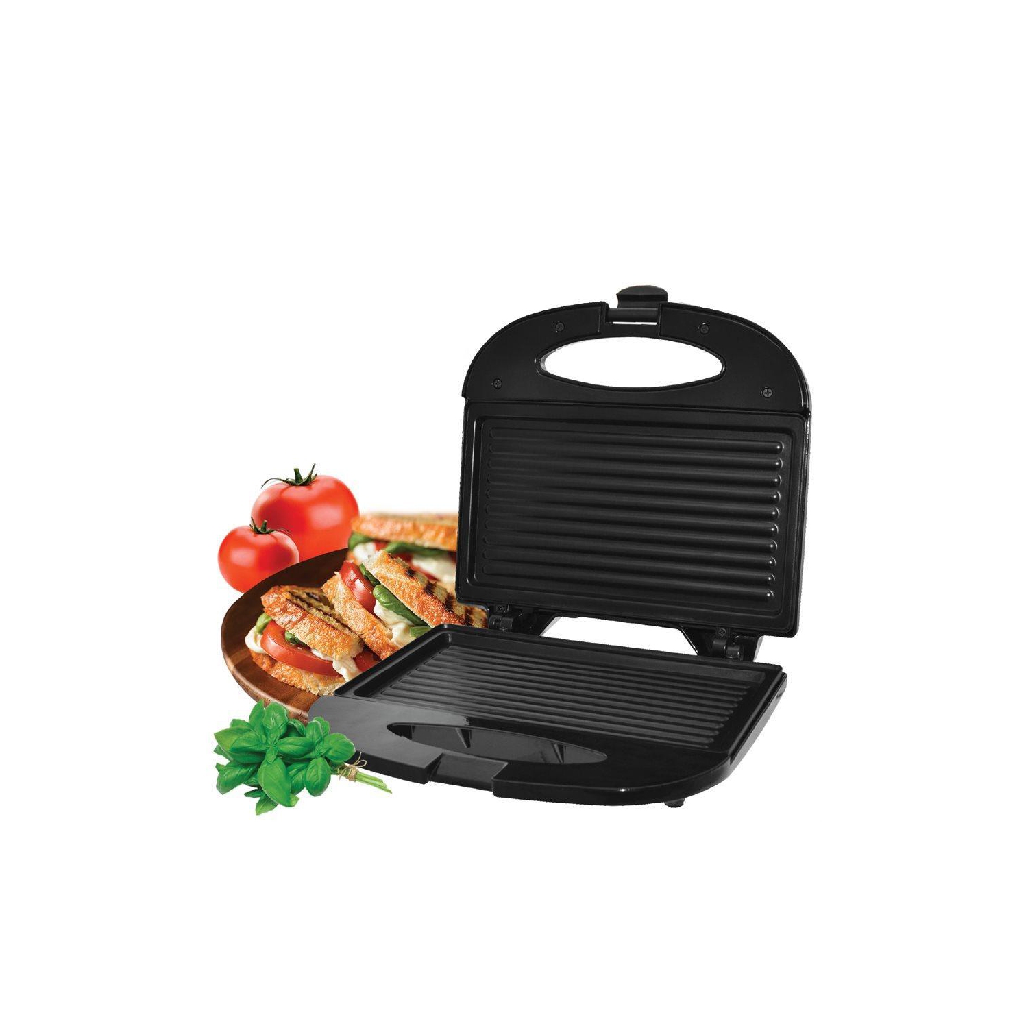 Haupz APM319 - Presse à panini antiadhésive, légère et compacte, noire