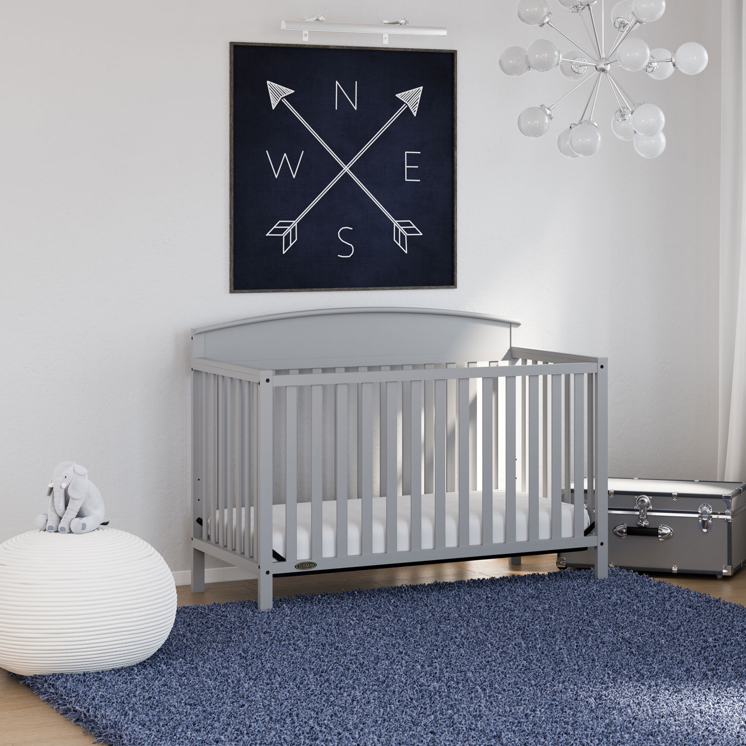 graco grey crib