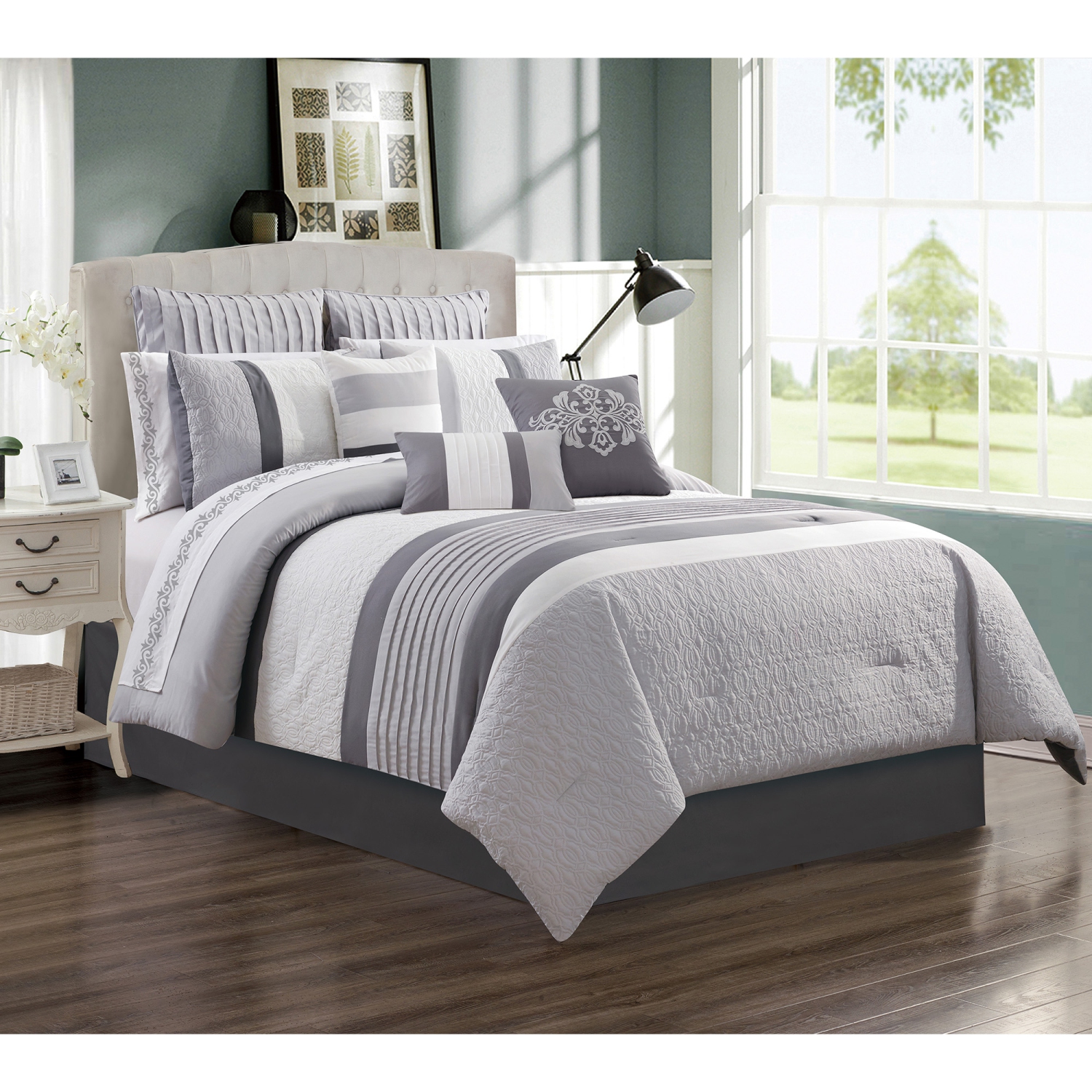 Comforter Set 7PC Q Wov Kane