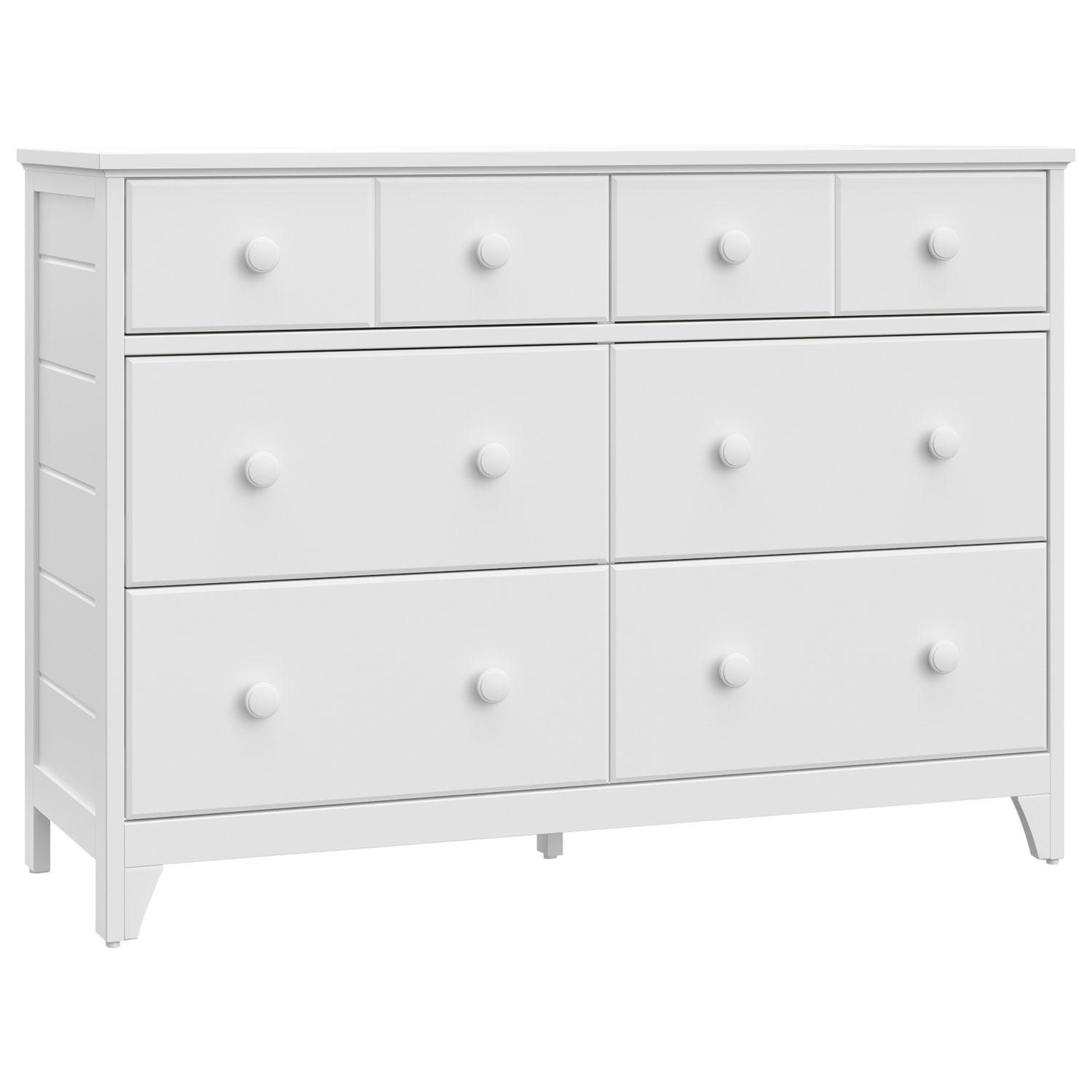 Commode double à 6 tiroirs pour chambre de bébé Moss de Storkcraft - Blanc