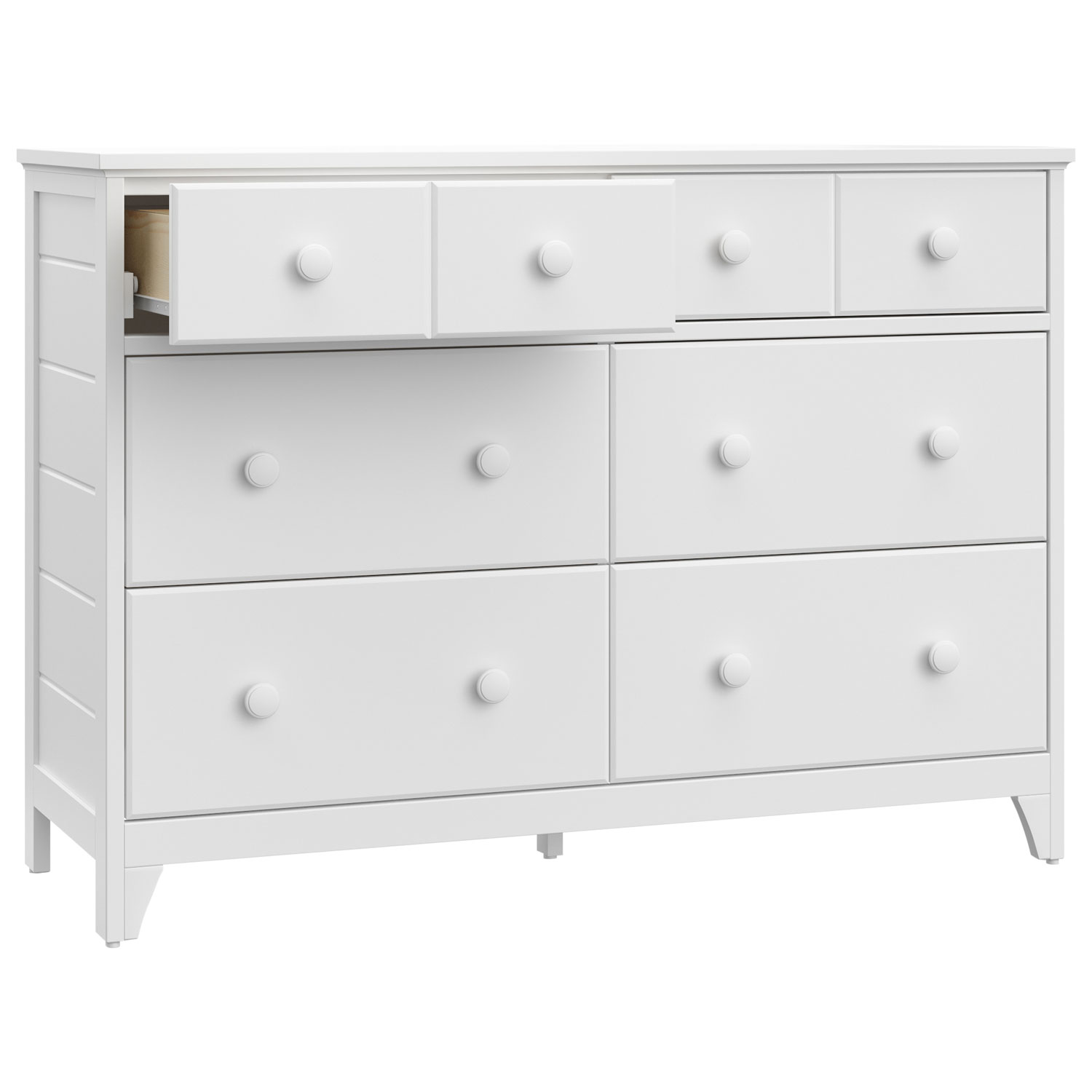Commode double à 6 tiroirs pour chambre de bébé Moss de Storkcraft - Blanc