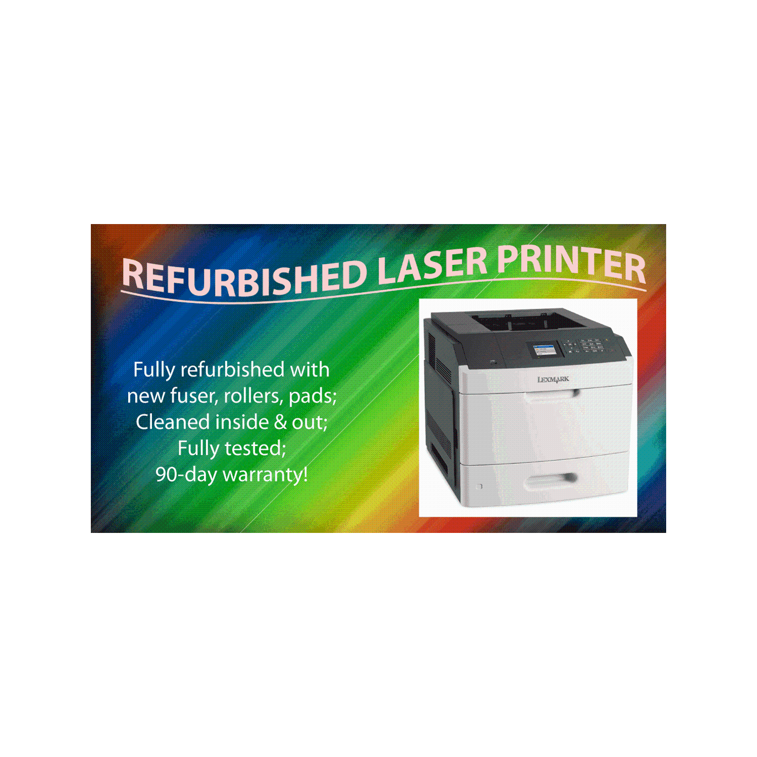 Refurbished - Lexmark MS812de MS812 Laser Printer 40G0350 USB | Network Duplex With Existing Toner & 90 days warranty