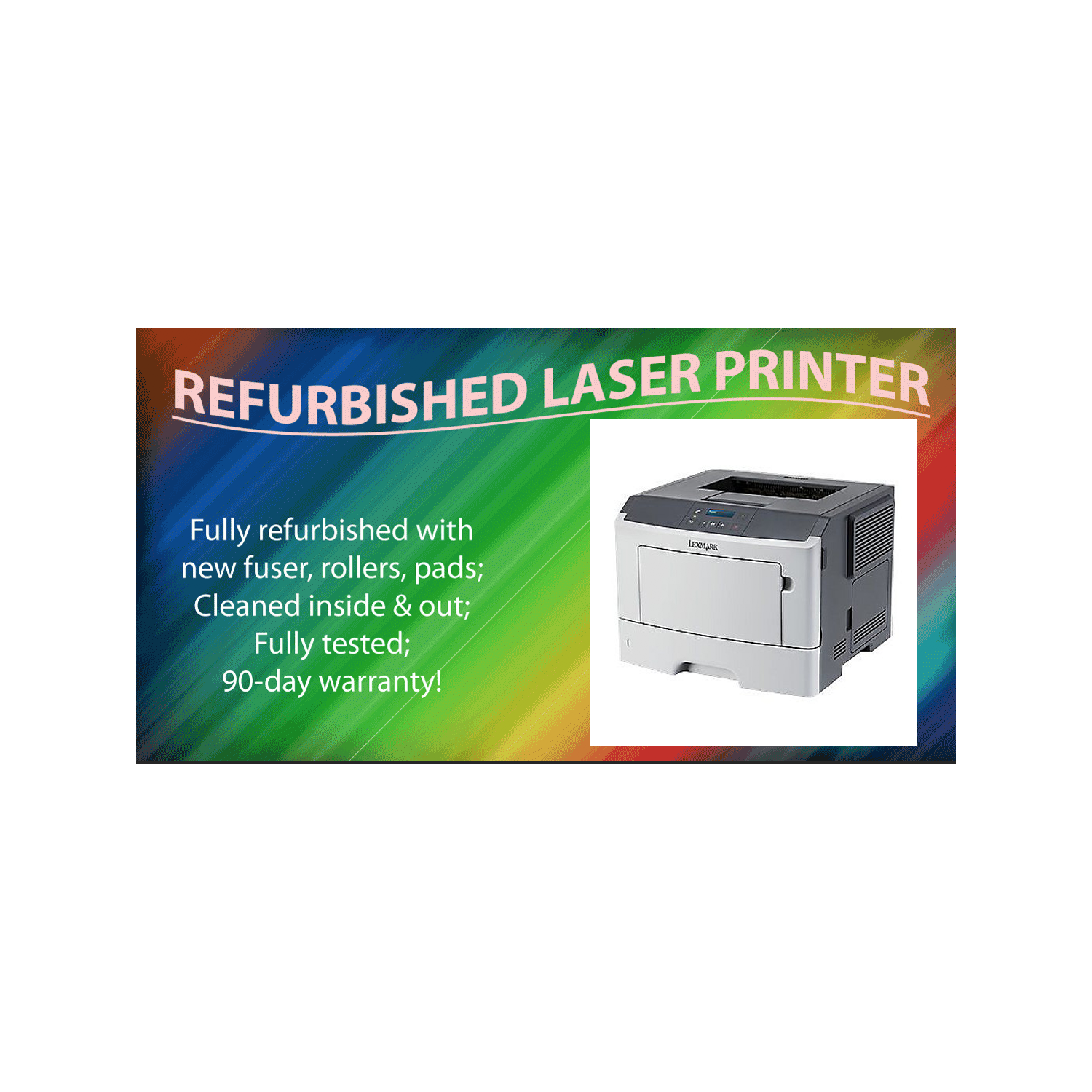 Refurbished (Good) Lexmark MS415DN MS415 Laser Printer 35S0260 USB connection, Network Duplex, With existing Toner