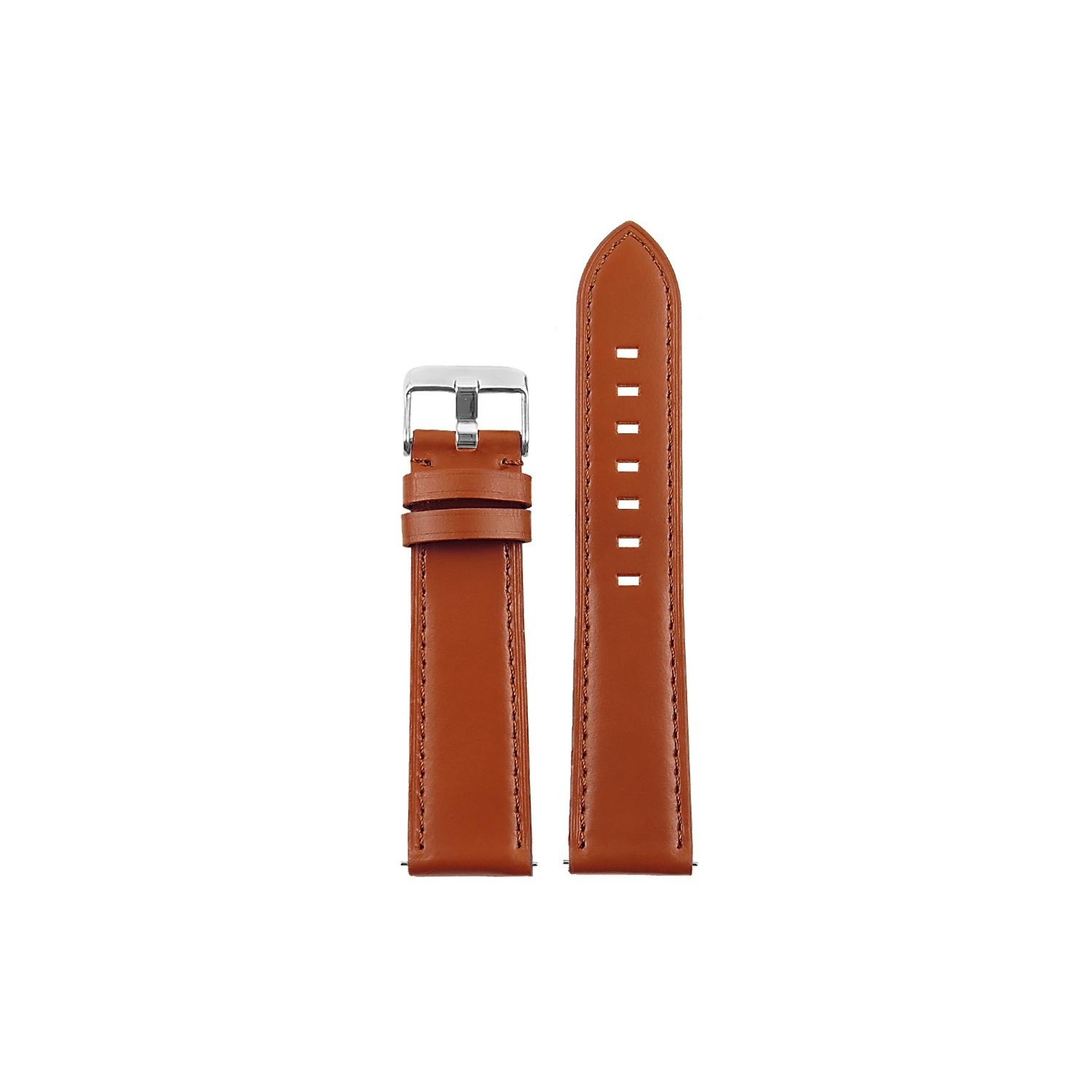 DASSARI Italian Leather 22mm Watch Band Strap for LG G Watch W100 - Brown