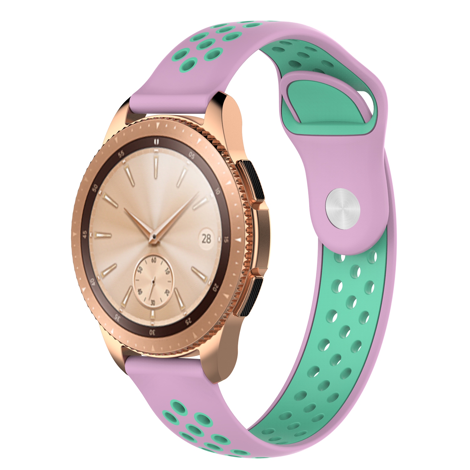 StrapsCo Perforated Silicone Rubber 22mm Watch Band Strap for Michael Kors  Bradshaw - Pink & Mint Green | Best Buy Canada