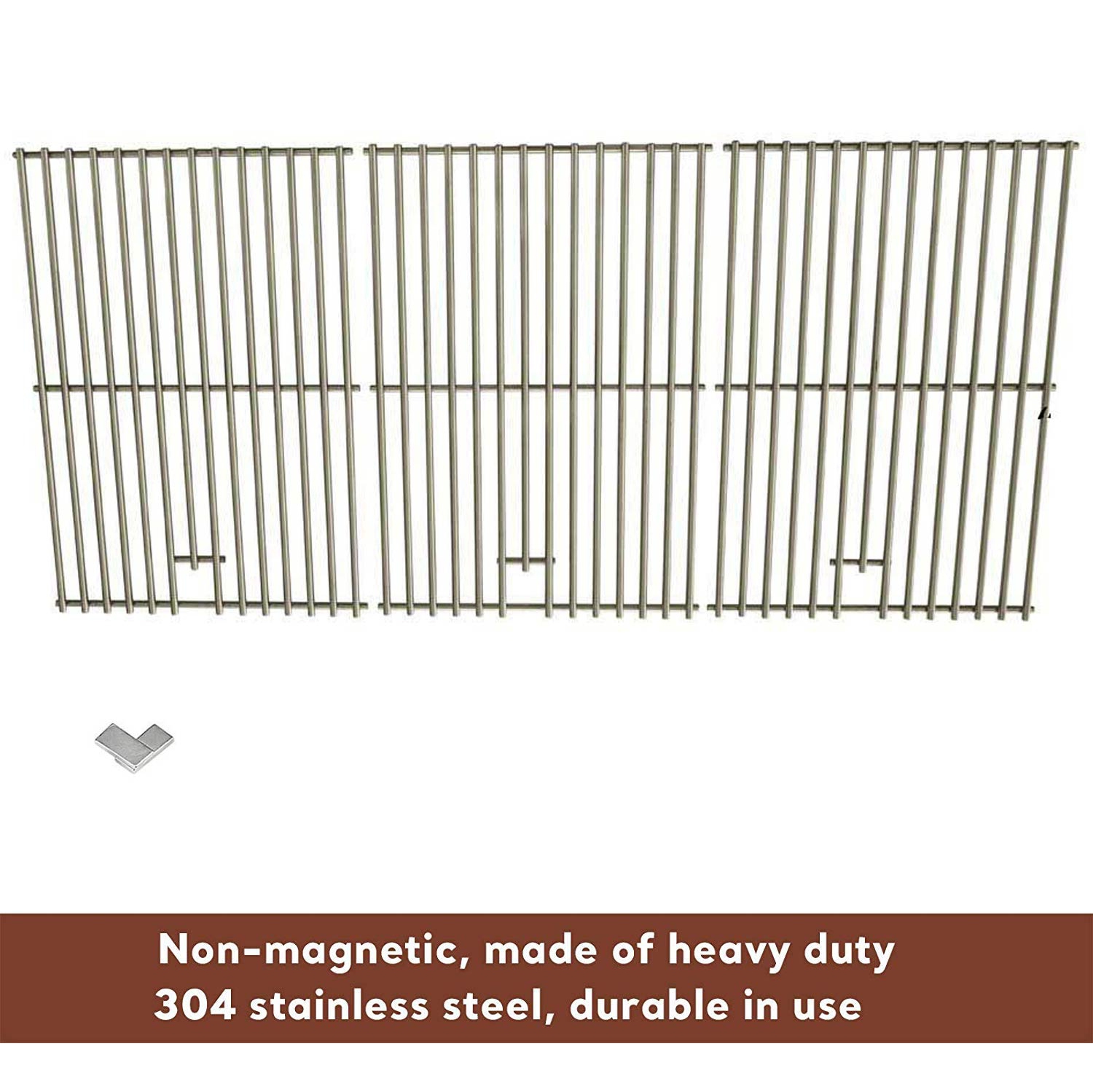 Stainless Cooking Grids for Master Forge 288994, Kenmore, Kirkland, Members Mark, Grand Cafe cg108alp, Set of 3