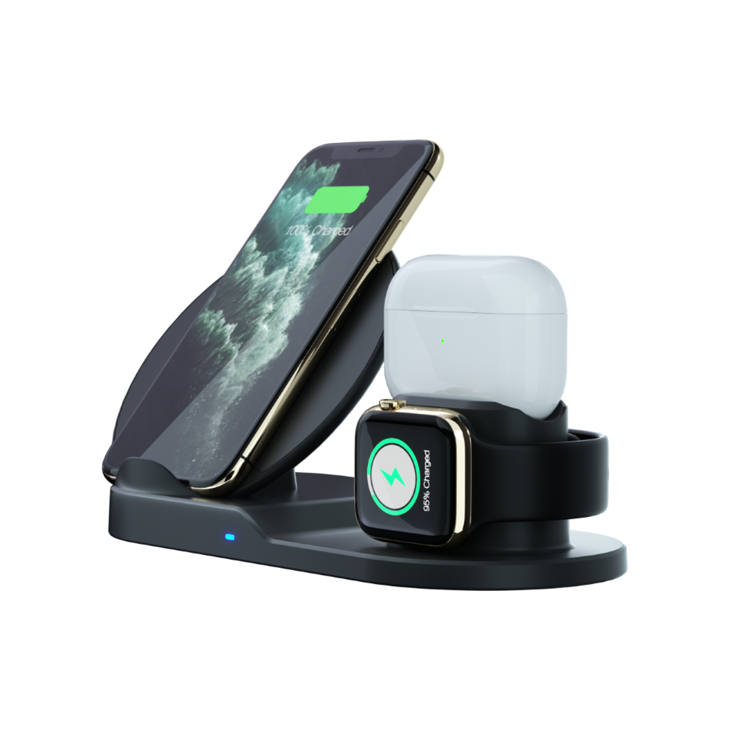 Téléphone intelligent sans fil 3-en-1 Lifestyle de Stimula, Apple Watch ultrarapide Airpods 3ᵉ 4ᵉ et AirPods Pro 1ᵉʳ & 2ᵉ gén d'2ᵉ, iPhone