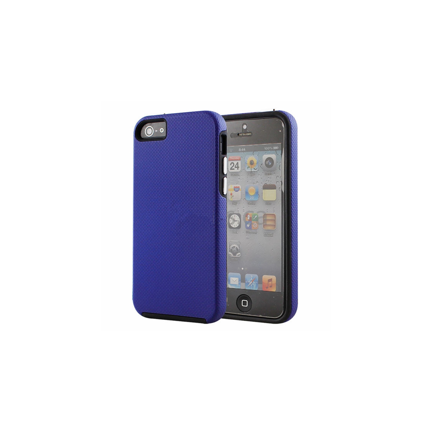 【CSmart】 Slim Fitted Hybrid Hard PC Shell Shockproof Scratch Resistant Case Cover for iPhone 5 / 5S / SE, Navy