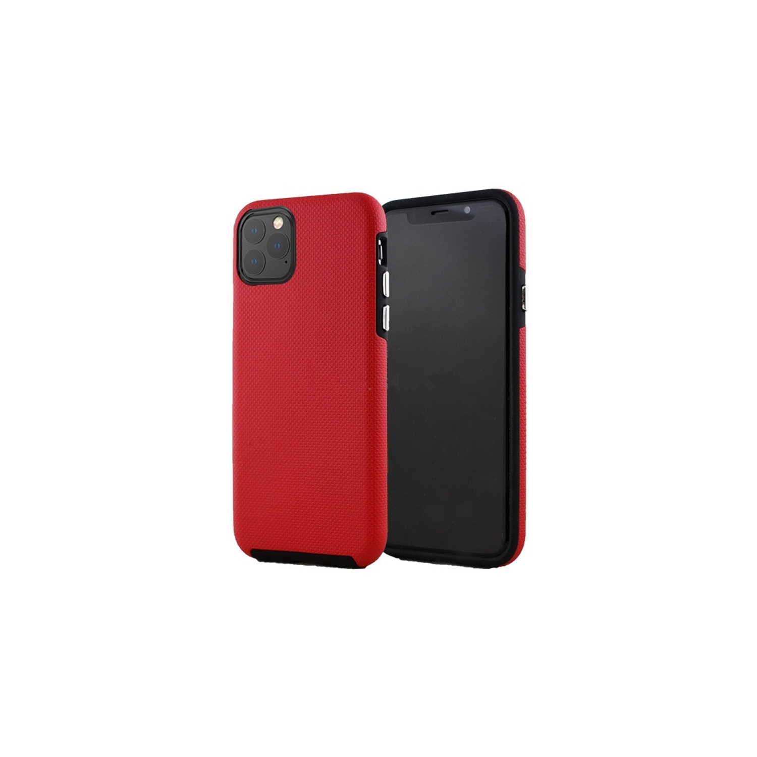 【CSmart】 Slim Fitted Hybrid Hard PC Shell Shockproof Scratch Resistant Case Cover for iPhone 11 Pro, Red