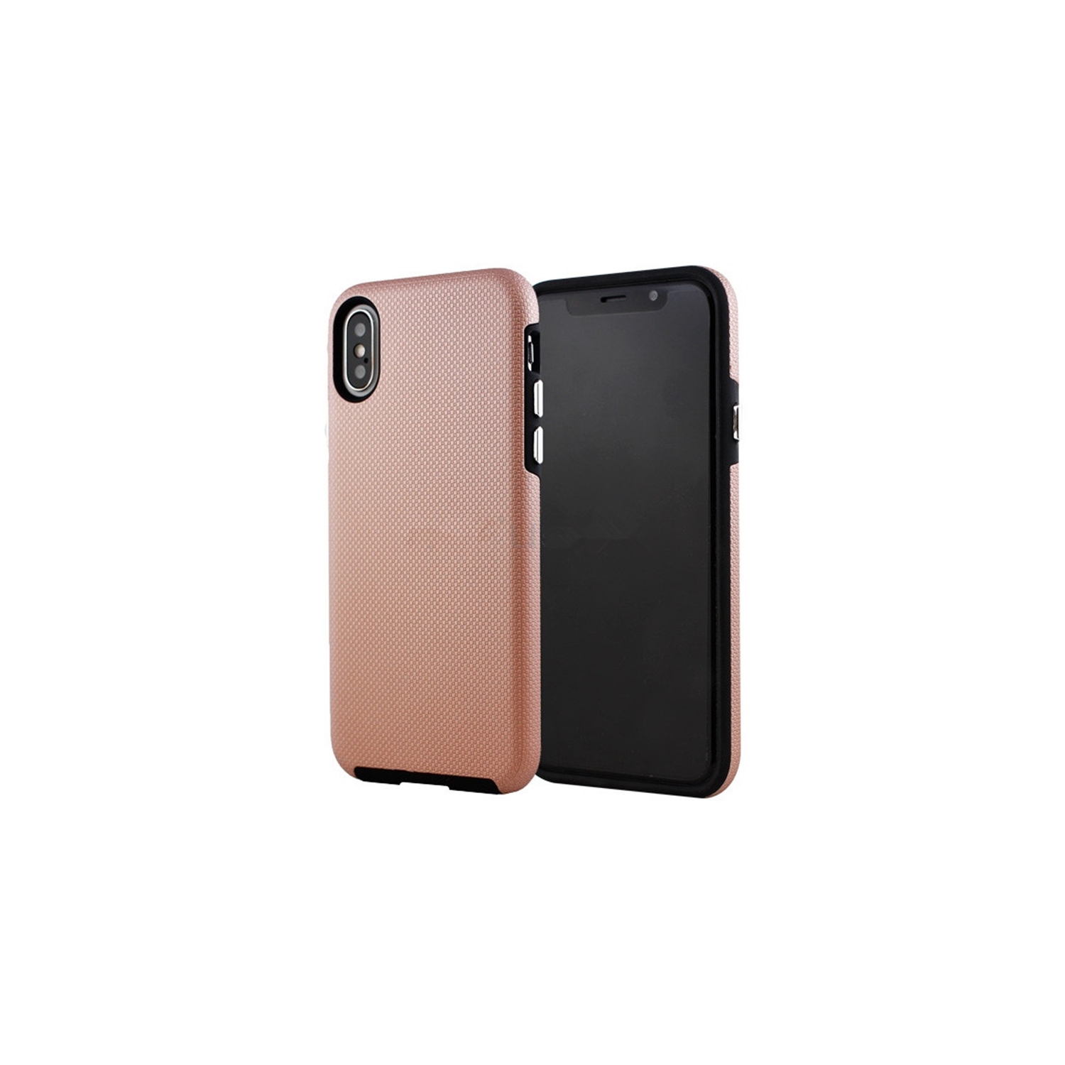 【CSmart】 Slim Fitted Hybrid Hard PC Shell Shockproof Scratch Resistant Case Cover for iPhone X / XS, Rose Gold