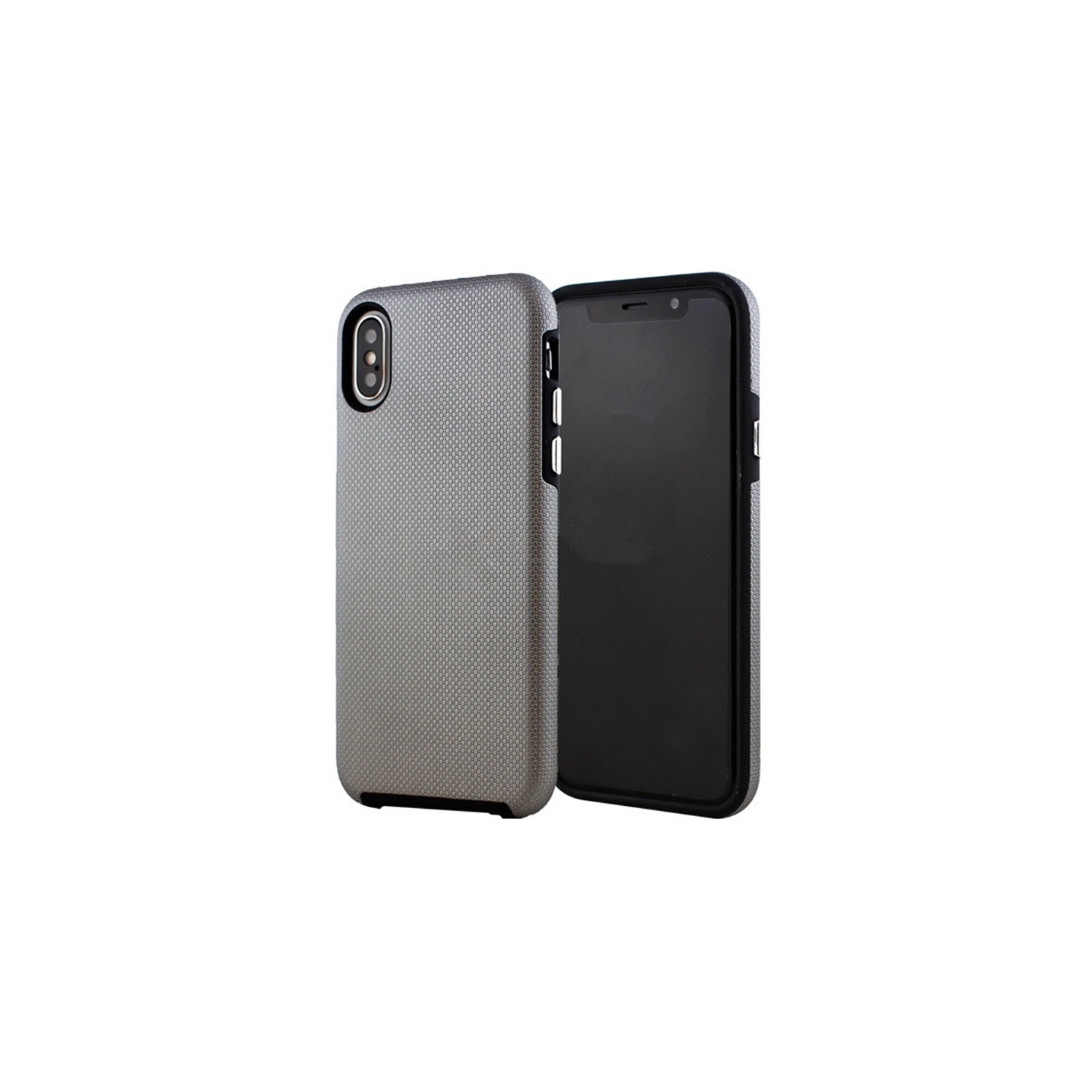 【CSmart】 Slim Fitted Hybrid Hard PC Shell Shockproof Scratch Resistant Case Cover for iPhone Xs Max, Grey