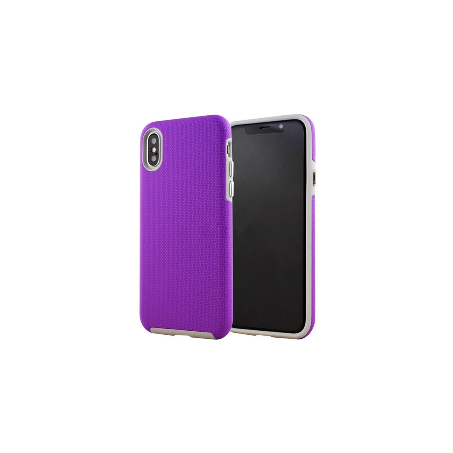 【CSmart】 Slim Fitted Hybrid Hard PC Shell Shockproof Scratch Resistant Case Cover for iPhone Xs Max, Purple