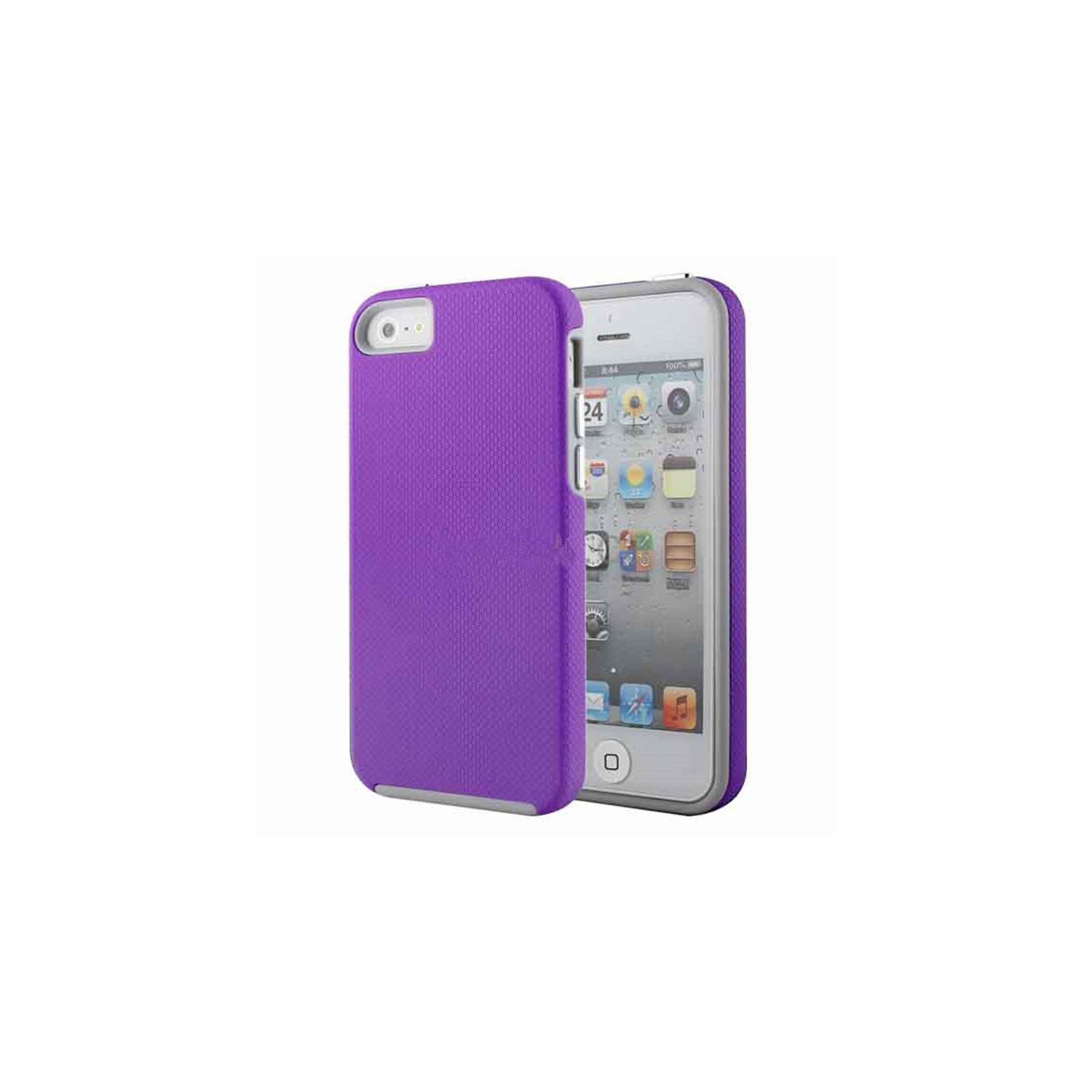 【CSmart】 Slim Fitted Hybrid Hard PC Shell Shockproof Scratch Resistant Case Cover for iPhone 7 Plus / 8 Plus, Purple