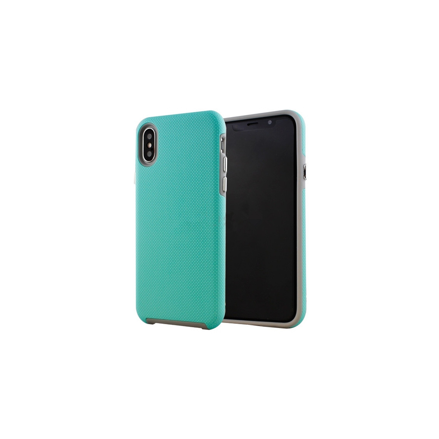 【CSmart】 Slim Fitted Hybrid Hard PC Shell Shockproof Scratch Resistant Case Cover for iPhone X / XS, Mint