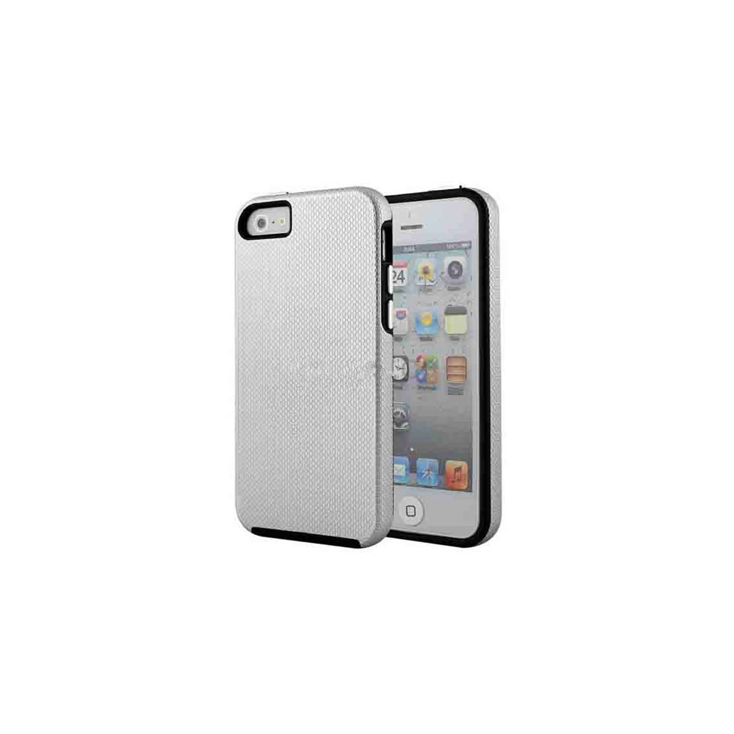 【CSmart】 Slim Fitted Hybrid Hard PC Shell Shockproof Scratch Resistant Case Cover for iPhone 7 / 8, Silver