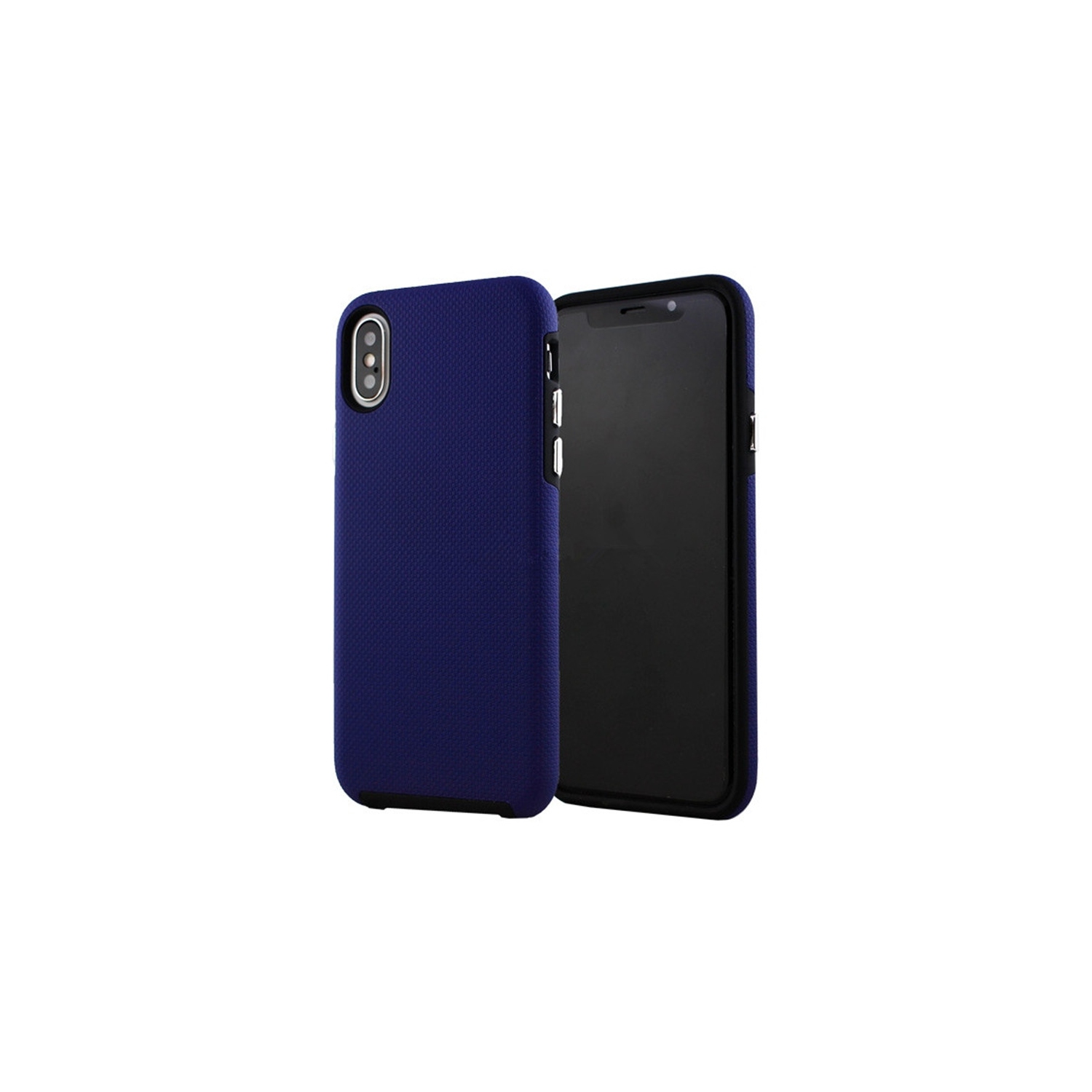 【CSmart】 Slim Fitted Hybrid Hard PC Shell Shockproof Scratch Resistant Case Cover for iPhone X / XS, Navy