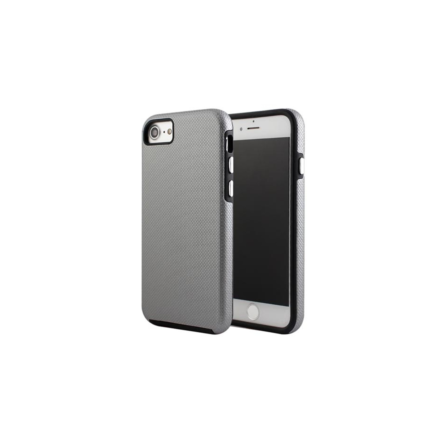 【CSmart】 Slim Fitted Hybrid Hard PC Shell Shockproof Scratch Resistant Case Cover for iPhone 7 Plus / 8 Plus, Grey