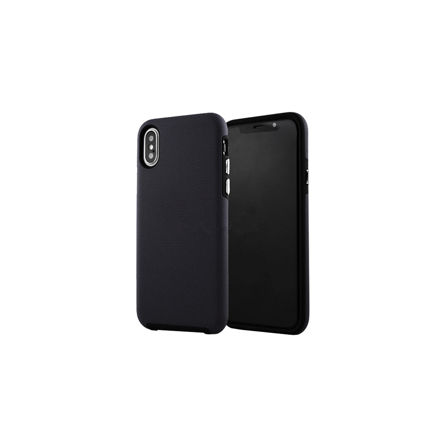 【CSmart】 Slim Fitted Hybrid Hard PC Shell Shockproof Scratch Resistant Case Cover for iPhone Xs Max, Black