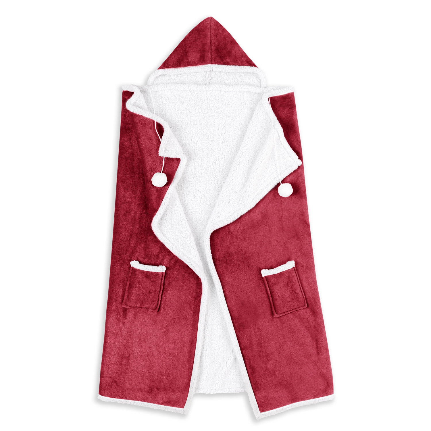 Flannel Hoodzy Blanket Red