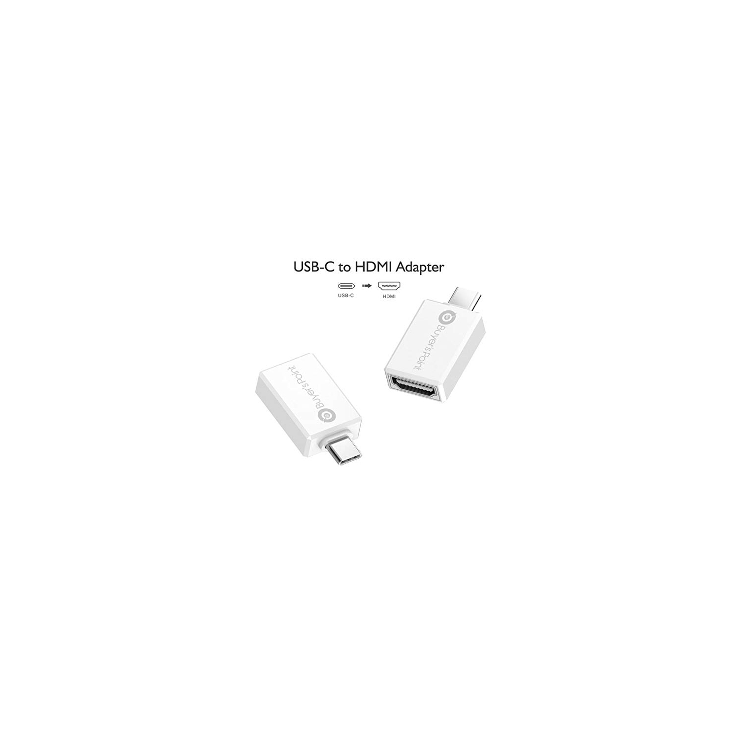 Buyer's Point USB 3.1 Type-C to HDMI Adapter - White