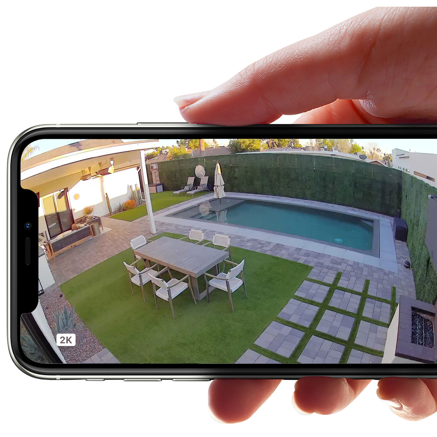 Caméra de surveillance d'extérieur à projecteur d'illumination sans fil 2K Arlo Pro 3 - Blanc