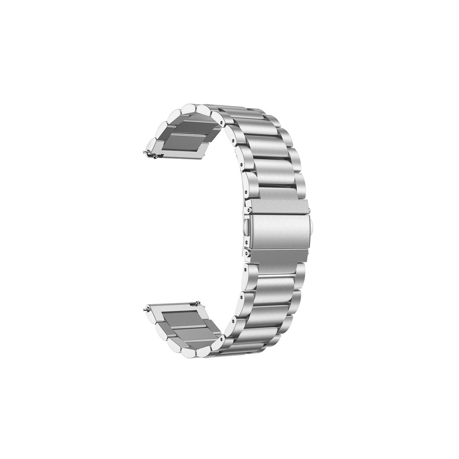 StrapsCo Stainless Steel Oyster Bracelet for Samsung Gear S3 Frontier - Silver
