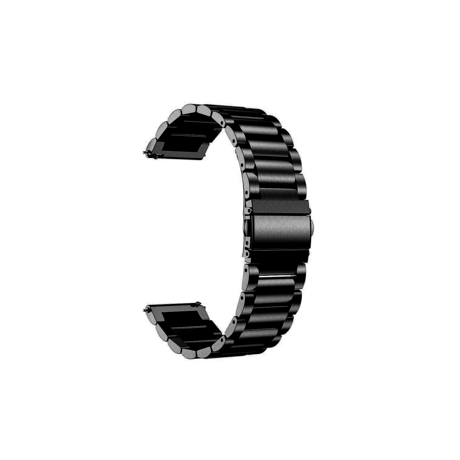 StrapsCo Stainless Steel Oyster Bracelet for Samsung Gear S3 Frontier - Black