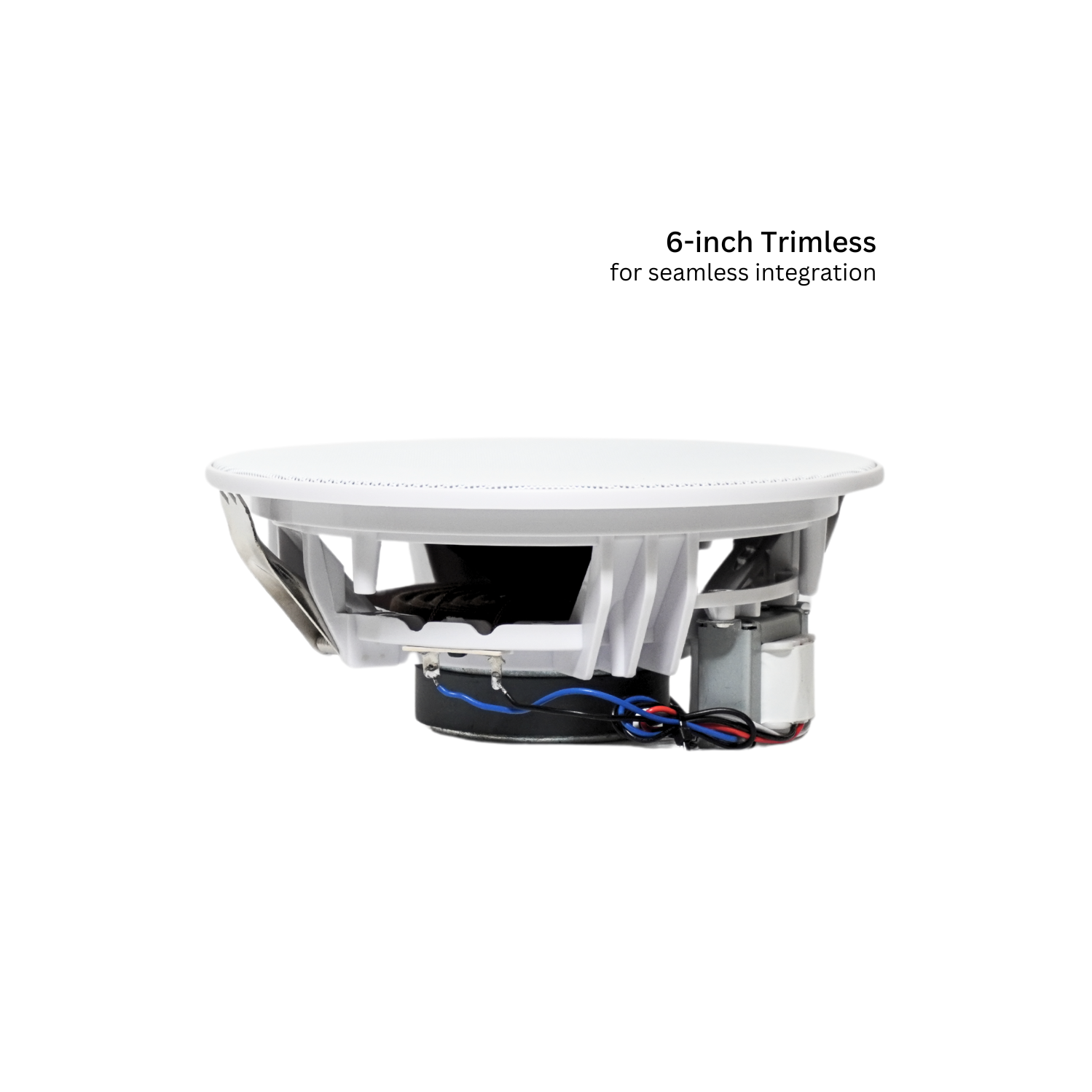 6" 70V Trim-less Commercial In-Ceiling Speakers Package with Spring Clamp Installation for Background Music System