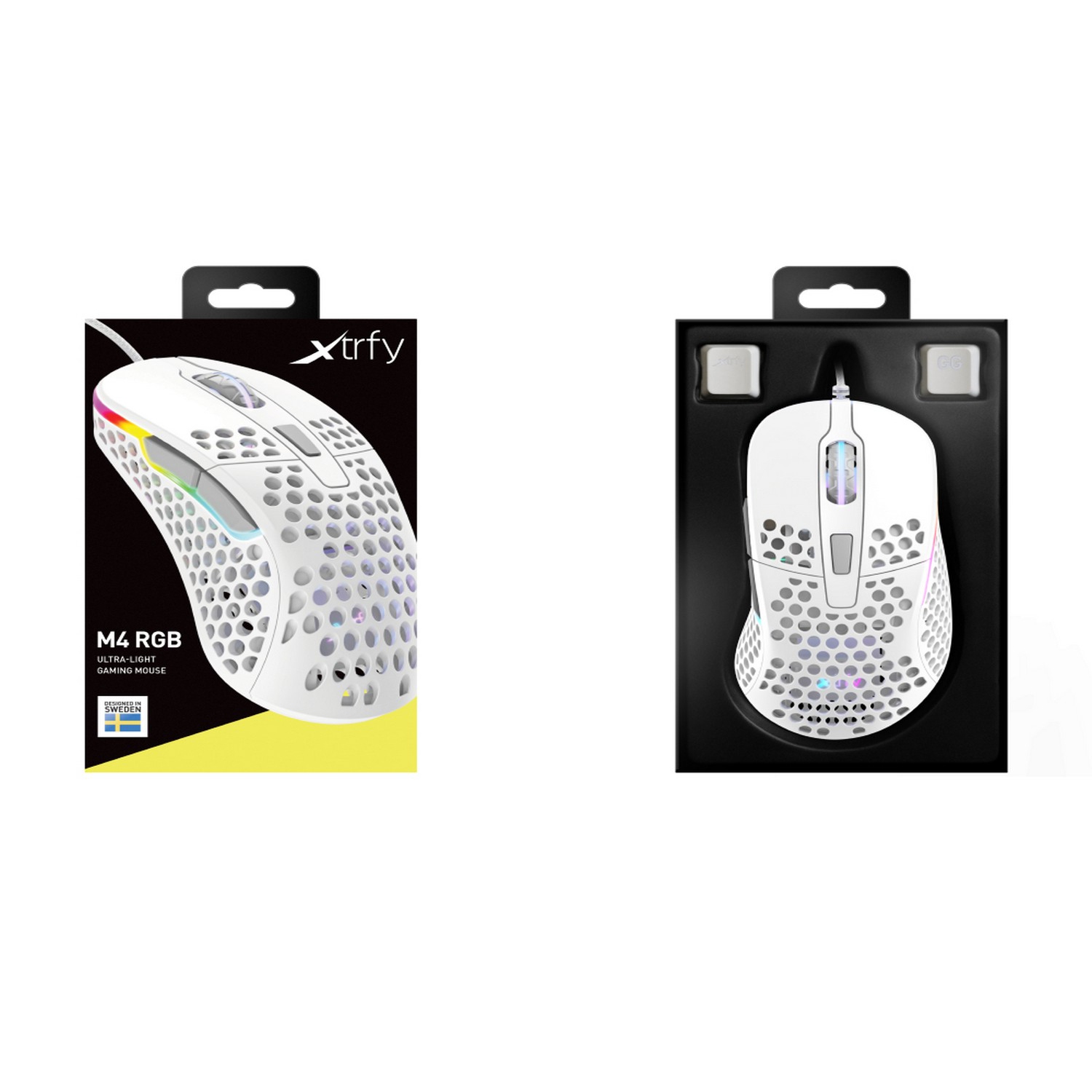 Xtrfy M4 RGB Lightweight Gaming Mouse - White | Best Buy Canada