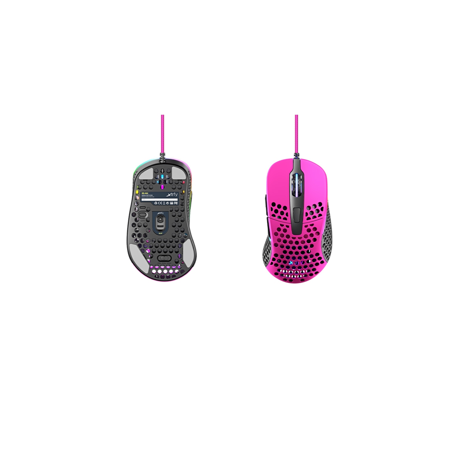 Xtrfy M4 RGB Lightweight Gaming Mouse - Pink