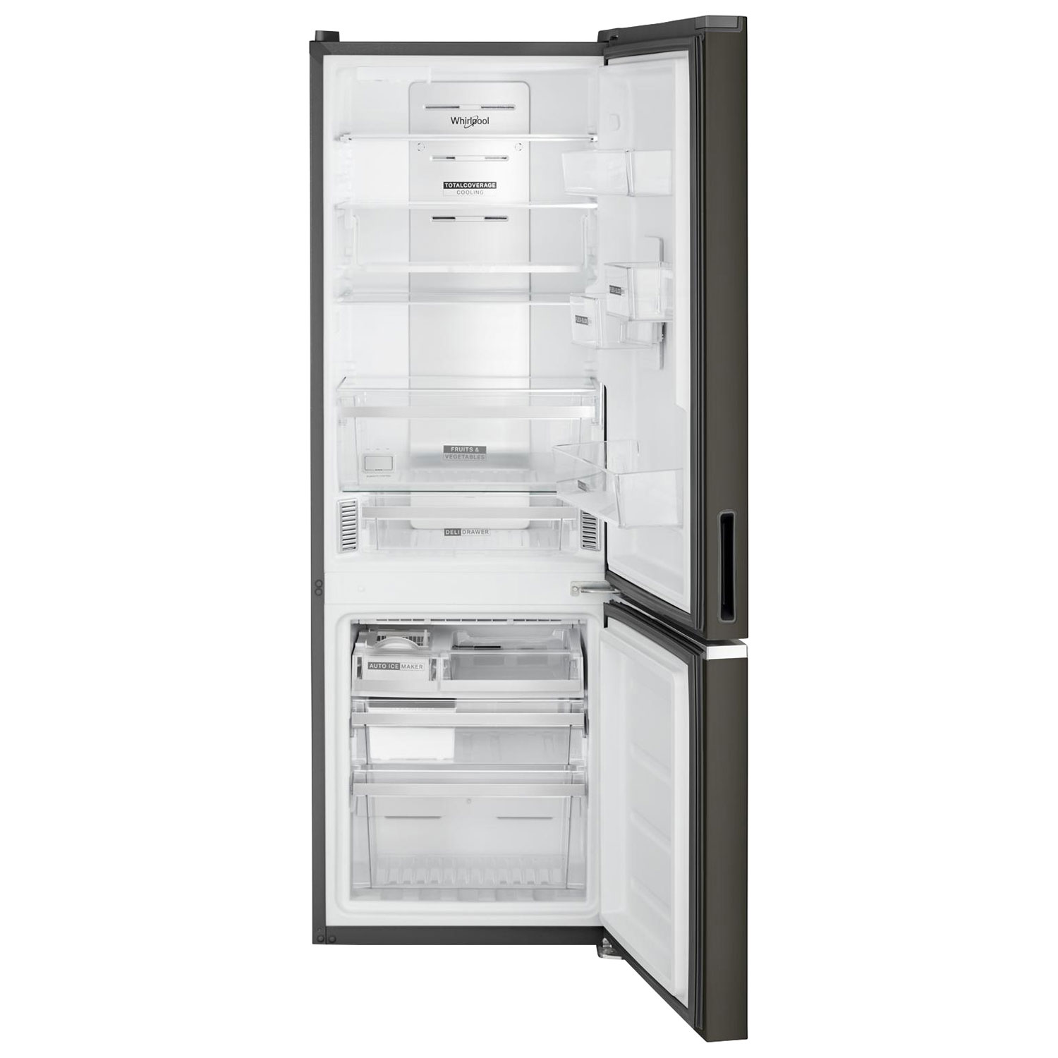 Whirlpool 24" 12.7 Cu. Ft. Bottom Freezer Refrigerator - Black Stainless