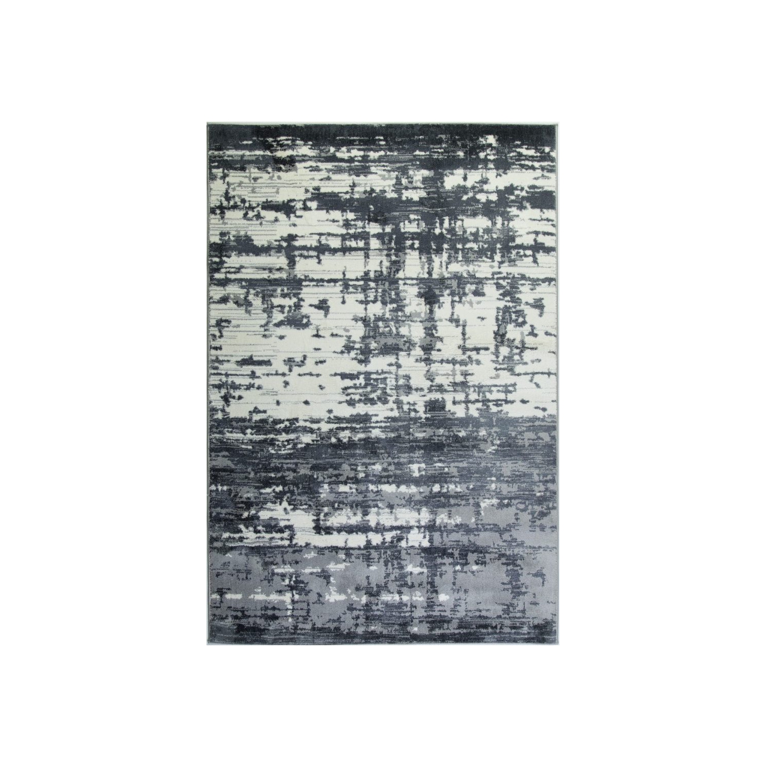 Ladole Rugs Durable Mississauga Turkish Area Rug Carpet in Grey-Cream, 5x7